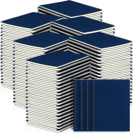 Yahenda Spiral Notebook Bulk A5 Journal Lined 8.3'' x 5.5'' Writing Composition Paper Small Notepad Subject Notebook for Students Office Business Back to School Supplies(Deep Blue,108 Pcs)