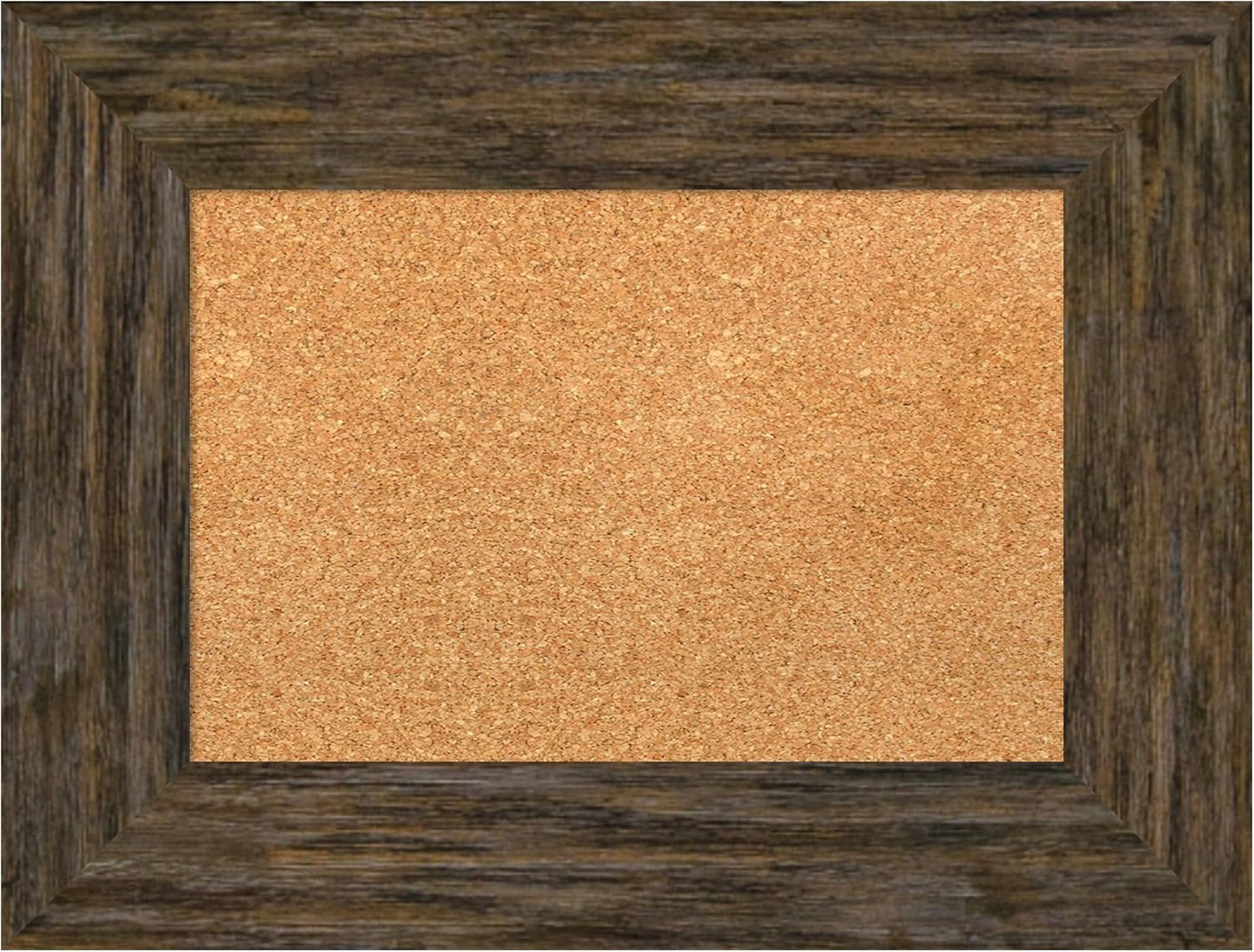 Amanti Art Natural Cork Board for Wall, 19x25 Vision Board with Brown Wood Frame, Small Corkboard Office Decor for Home Organization, Country Rustic Corkboard Pinboard to Display Items for Home