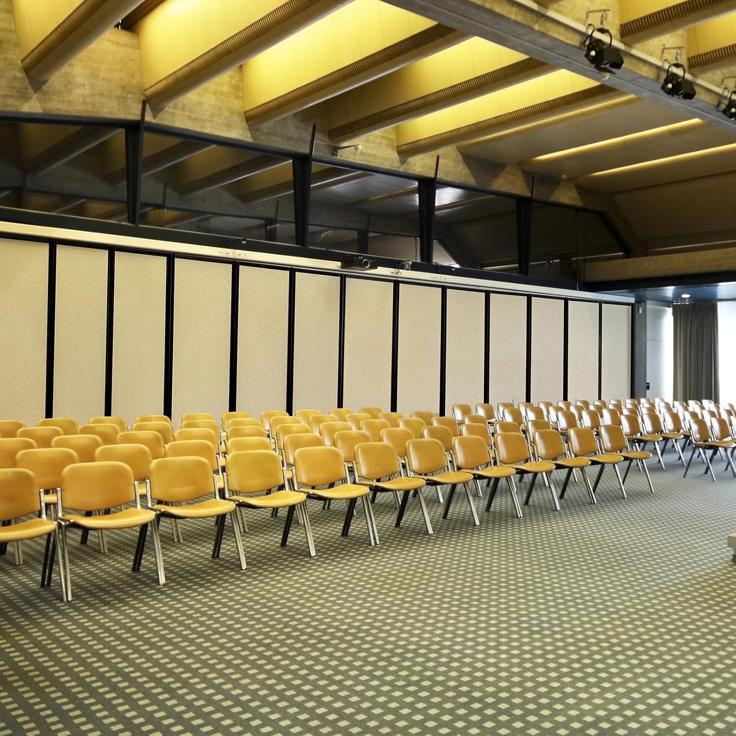 Upgrade Version Room Partition and Divider, Freestanding Rolling Dividers with Wheels,Office Privacy Screen Divider Wall,Classroom Felt Dividers,6'L* 6'7"H,3 Panel,Beige