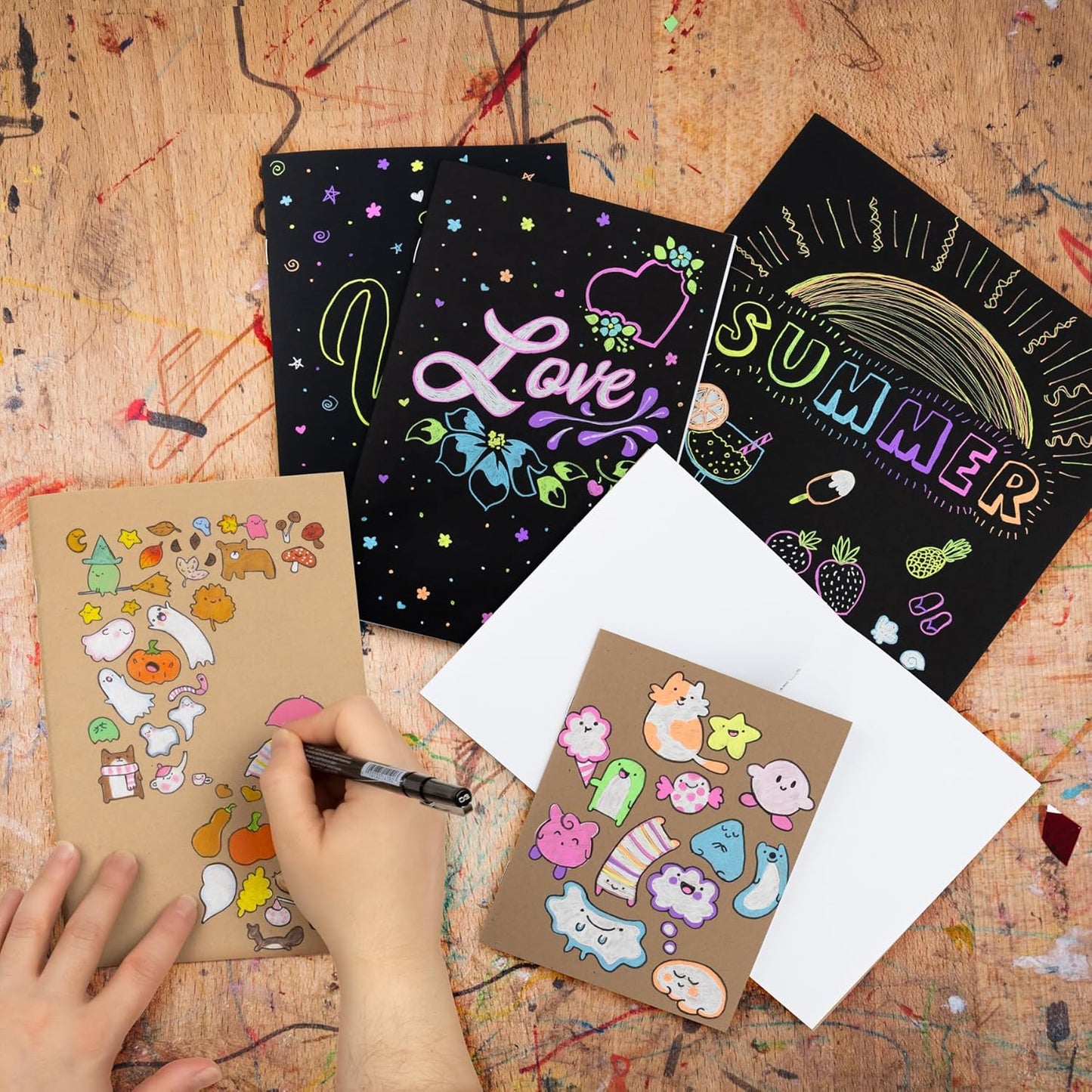 Hygloss Blank Books 8.5 x 11 Inches - 20 Pack – Kraft Color Paperback for Drawing & Writing – Empty Books for Journaling, Sketching or Arts & Craft