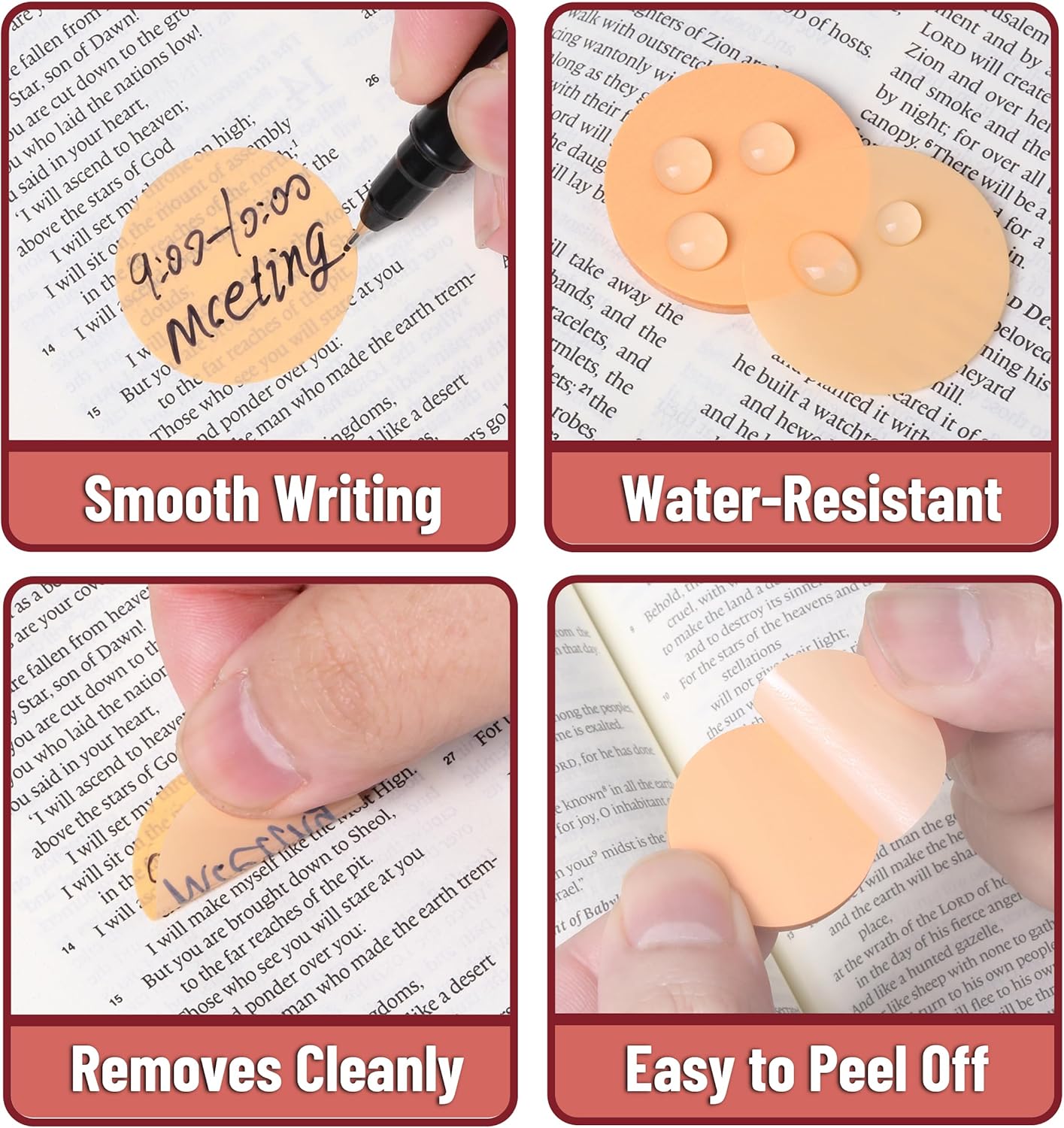 Mr. Pen- Transparent Sticky Note Set, 560Sheets, Colorful, Round Transparent Sticky Notes Set