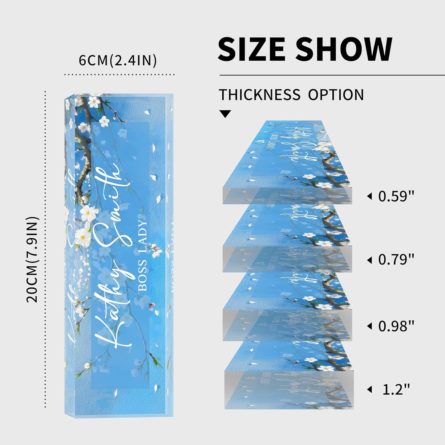 Custom Name Plate for Desk | Personalized Desk Name Plate | Personalized Boss Employee Appreciation Gifts | Acrylic Name Plate Office Desk Accessories