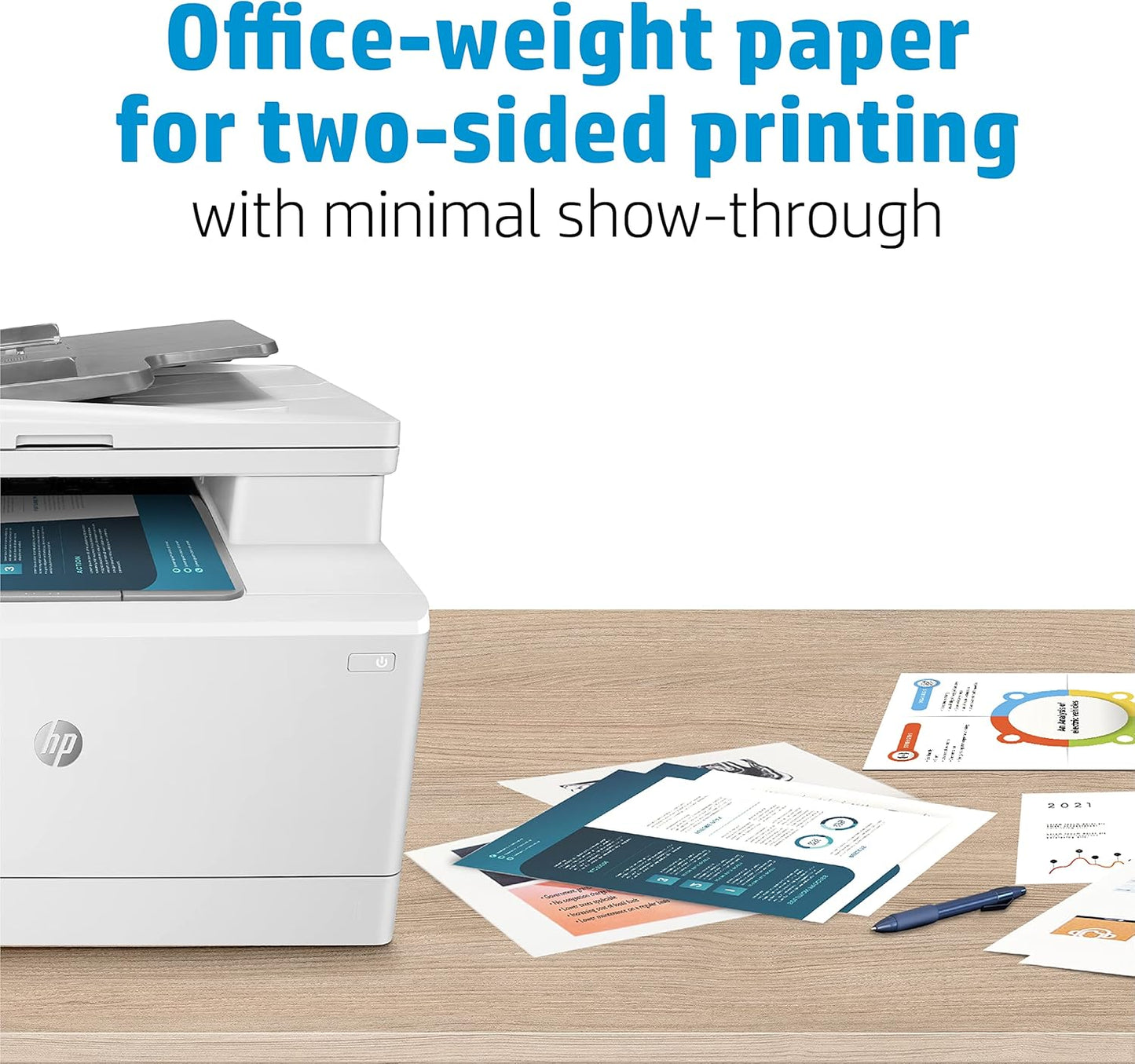 HP Everyday Business Paper, Glossy, 8.5x11 in, 32 lb, 150 sheets, works with laser printers (4WN08A)