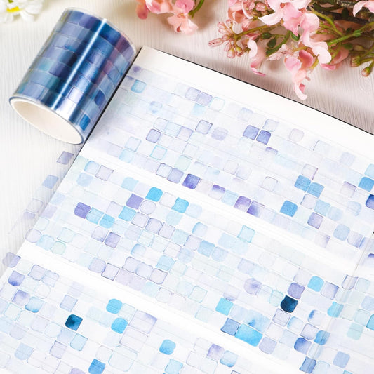 PET Tape for Journal Scrapbooking - Blue Ocean Wave Inspired Journal PET Tape Scrapbook Supplies, Notebook Scrapbook Bottle Crafts Decor