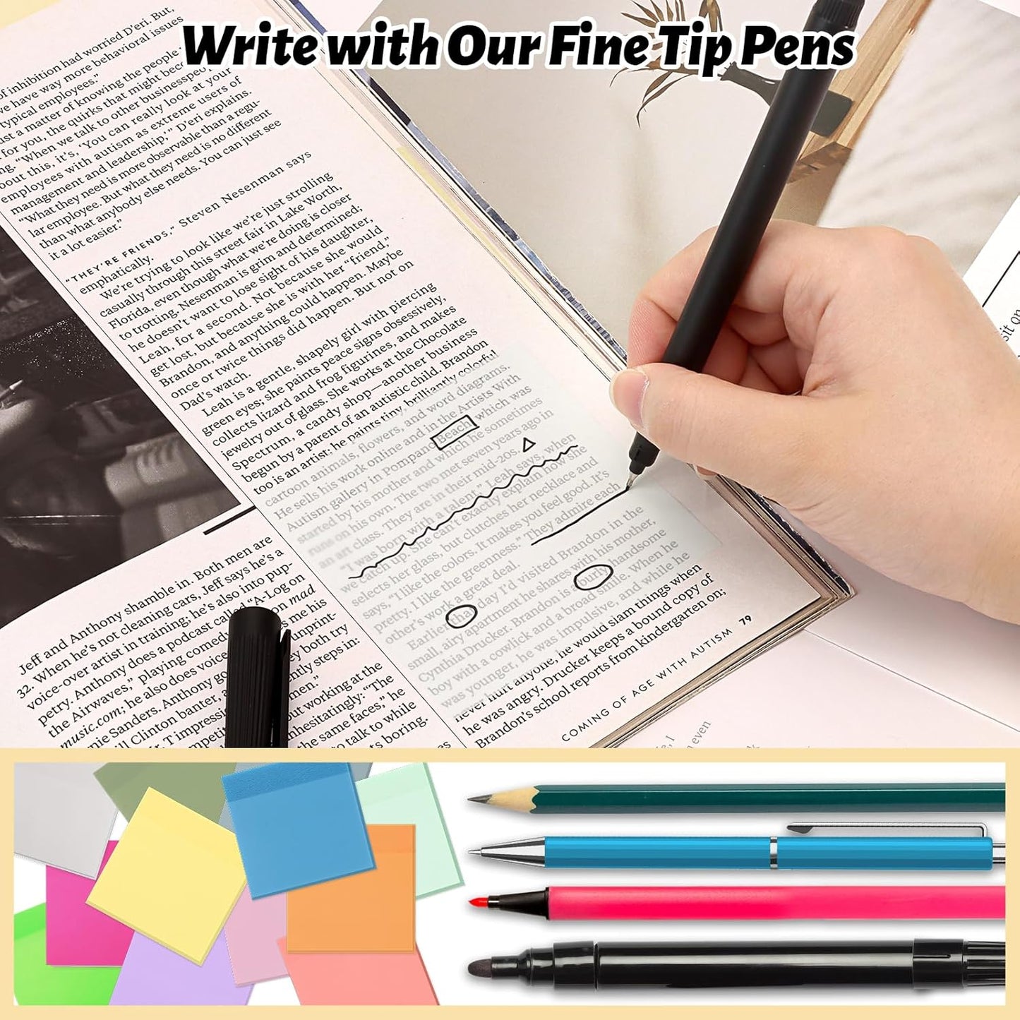 ‎SYMDROMIA Transparent Sticky Notes, 3"x3" Clear Sticky Notes, Post Translucent with See Through Self-Adhesive Sticky Pads for Office School College Supplies, 800 Sheets Soft Morandi