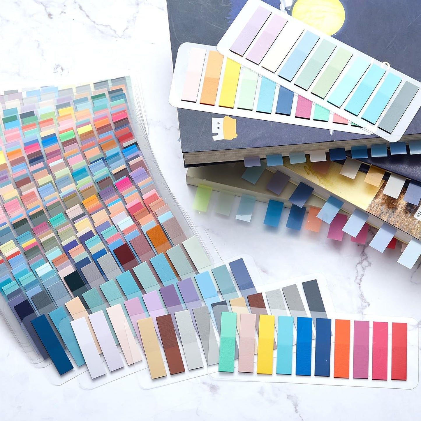 ReliThick 8000 Pcs Annotation tabs Sticky Tabs for Books Transparent Sticky Notes Multi Colored Writable Page Markers Book Flags Strip for Annotating Reading Supplies Bookish Gift (Multicolor)