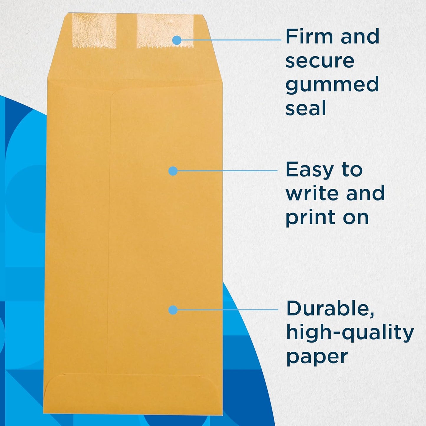 Guardian #7 Paper Coin Envelopes - Made in America with Gummed Flaps, Pack of 500 Blank Cash Envelopes for Coins, Receipts, Seeds, Small Parts Storage, and More, 3 ½ x 6 ½ Inches, Brown