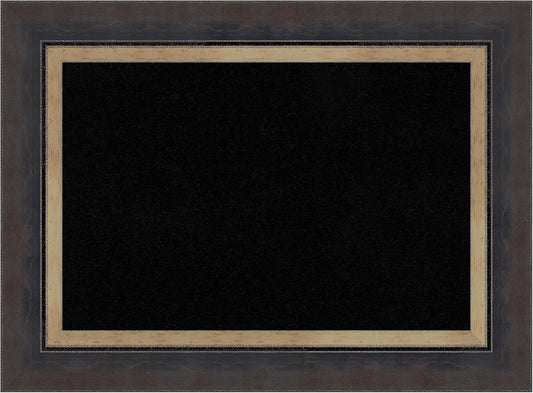 Amanti Art Black Cork Board for Wall, 17x23 Vision Board with Black Wood Frame, Small Corkboard Office Decor for Home Organization, Casual Corkboard Pinboard to Display Items for Home Organization in
