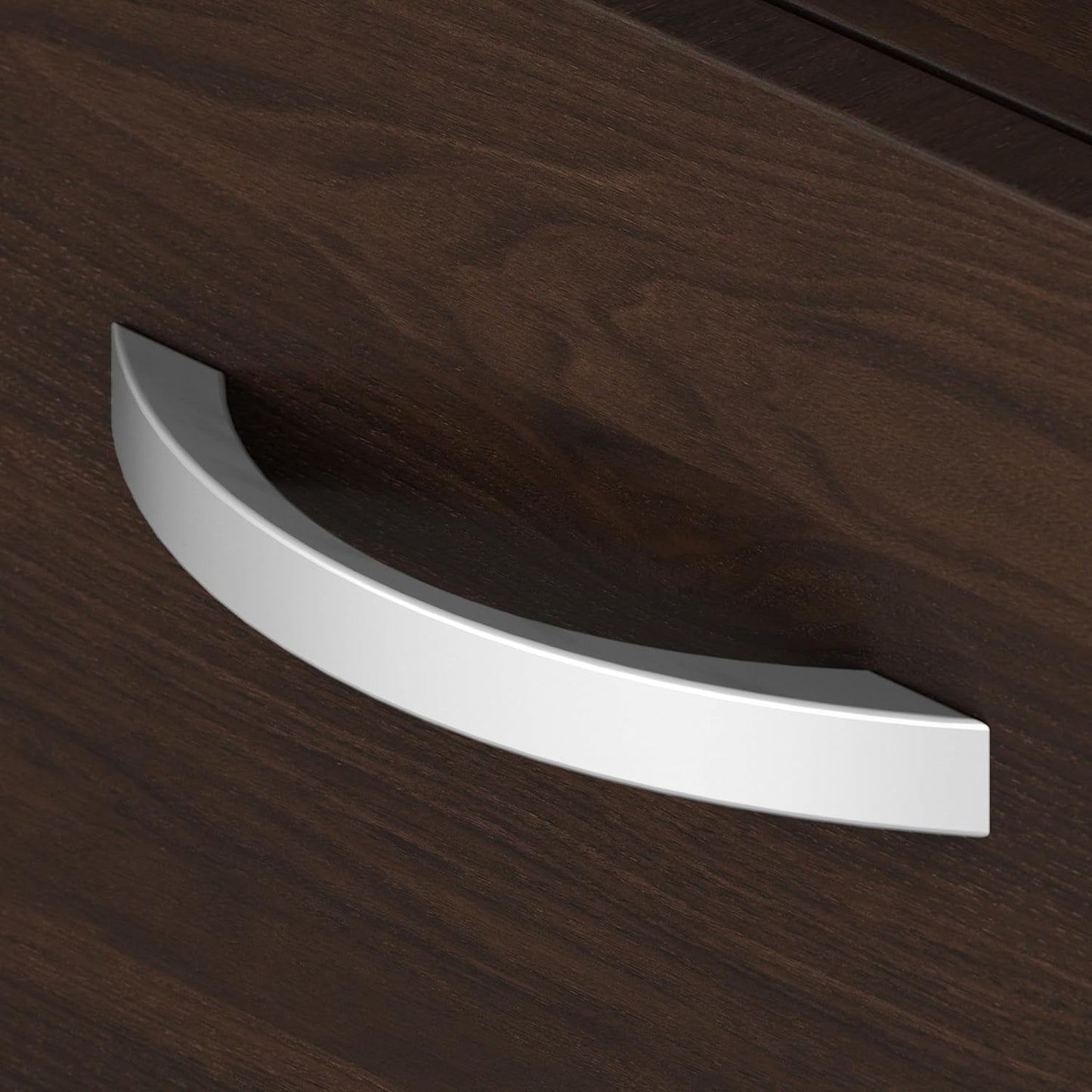 Bush Business Furniture Studio C 3 Drawer Mobile File Cabinet in Black Walnut