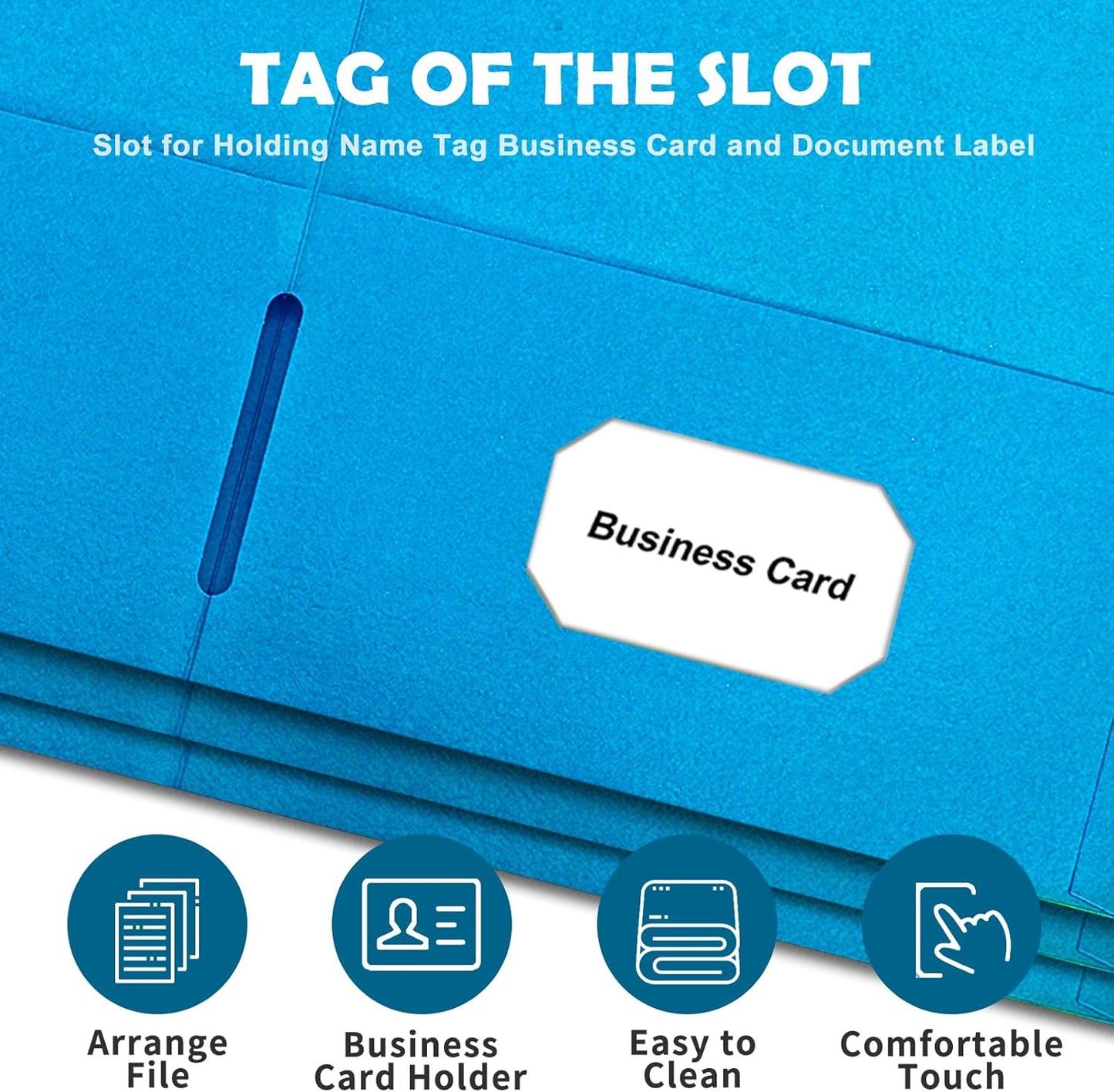 Folders with Pockets,IntoJoy 50 Pack 2 Pocket Folders Fit Letter Size Paper File Folders for School Office Business Home Filing Resume Portfolio (Blue)