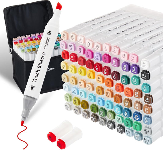 Y YOMA 80 Color Alcohol Markers Dual Tip Art Drawing Coloring Marker Permanent Sketch School Supplies Aesthetic Gift for Kids Adults Comic Anime Manga Illustration