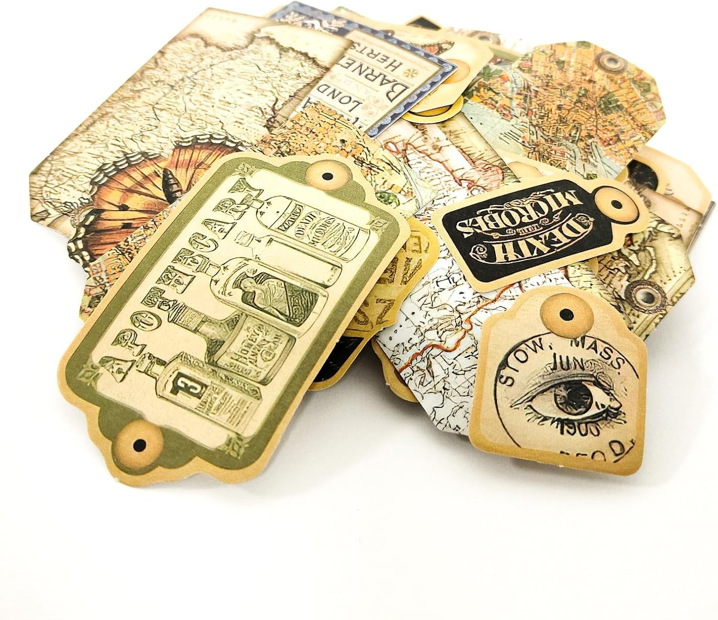 PRSTINCOL 116Pcs Vintage Stickers - Junk Journal Supplies - Waterproof Cute Aesthetic Stickers for Adults, Water Bottles, Planners - Durable Sticker Pack