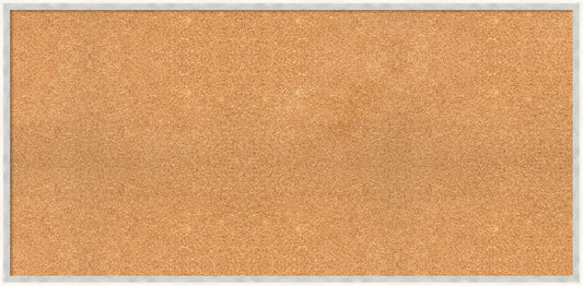 Amanti Art Natural Cork Board for Wall, 23x47 Vision Board with White Frame, Oversize Corkboard Office Decor for Home Organization, Modern Corkboard Pinboard to Display Items for Home Organization in