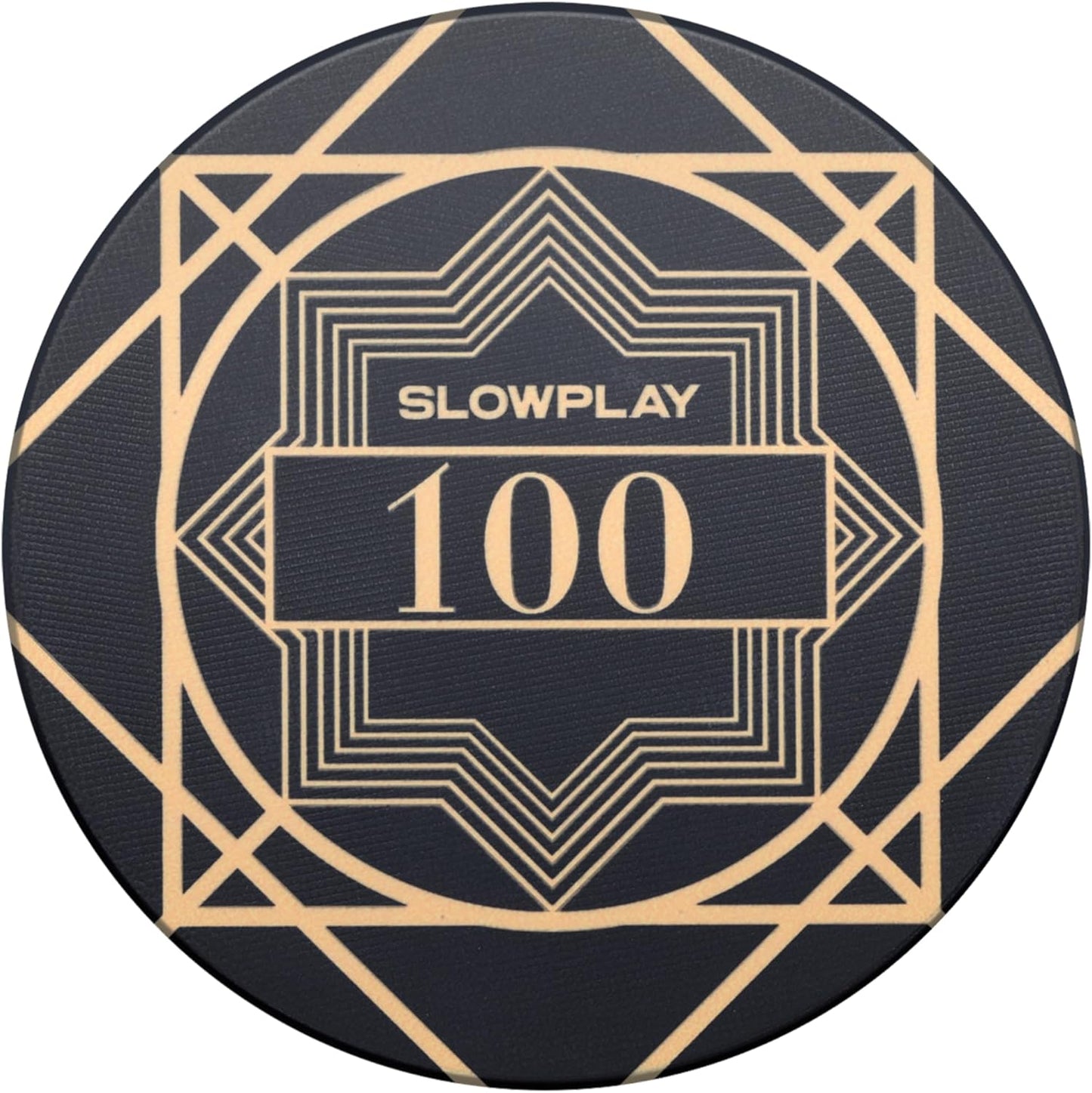 SLOWPLAY Nash Ceramic Poker Chips in Bulk, Casino Grade Ceramic 12-Gram Poker Chip for Texas Hold'em, 43mm Professional Chips Pack of 50 with Denomination of 100