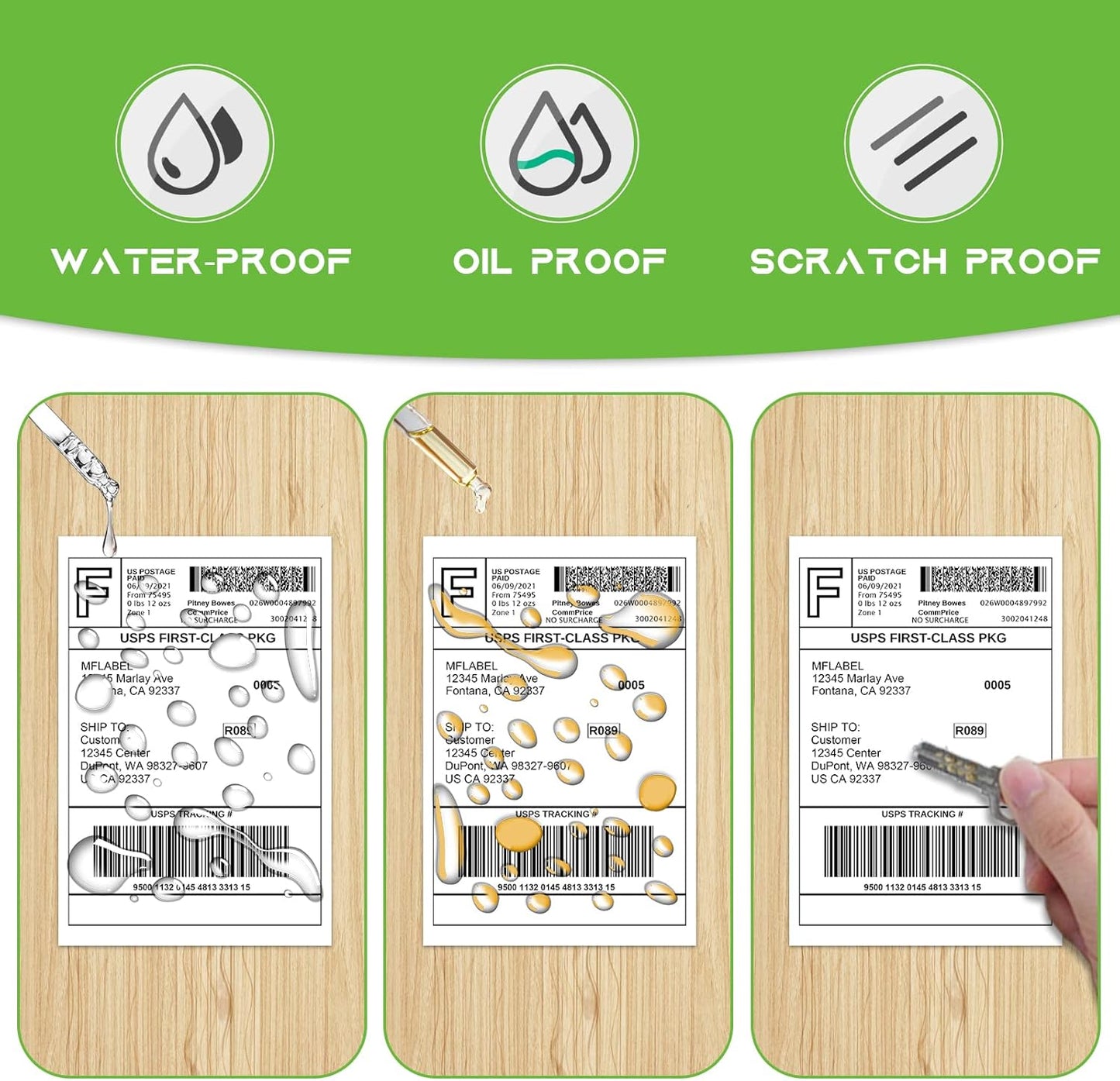 MFLABEL® 20 Rolls of 450 Labels 4x6 Direct Thermal Mailing Shipping Labels for Zebra 2844 ZP-450 ZP-500 ZP-505