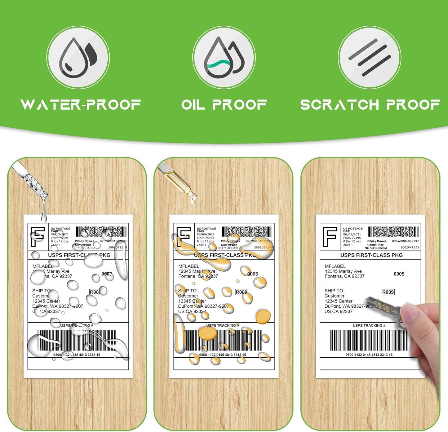 MFLABEL 32 Rolls of 450 Counts, 4x6 Shipping Labels, Mailing Postage Labels for Zebra 2844 ZP-450 ZP-500 ZP-505