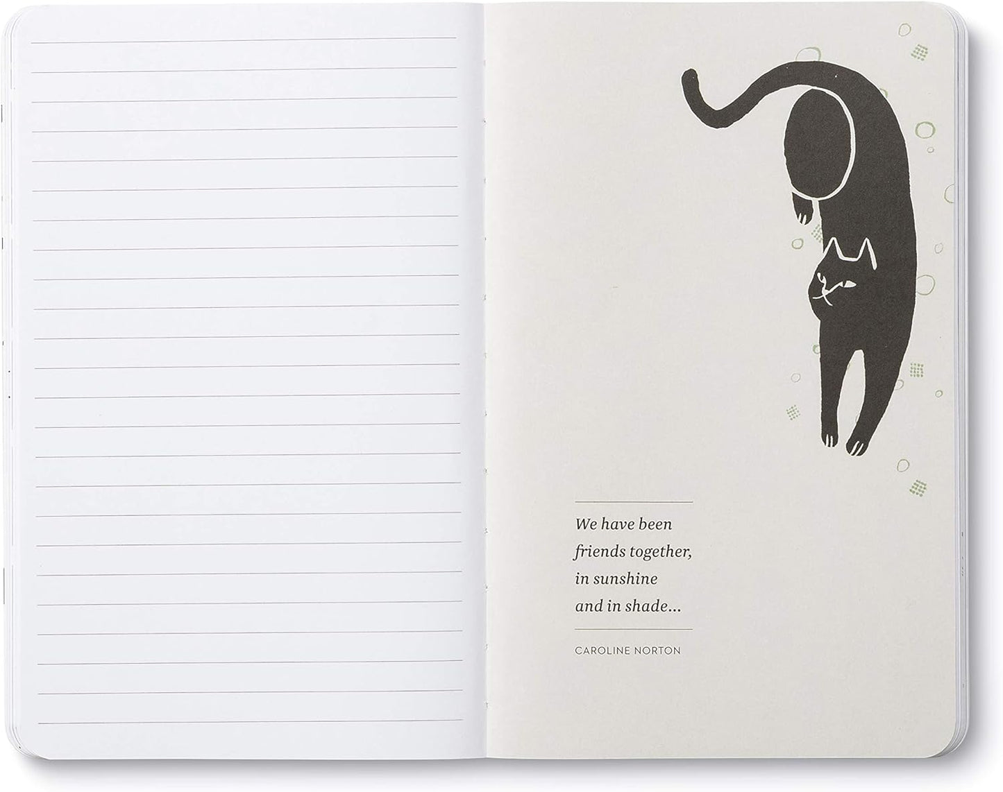 Compendium Softcover Journal - There are no ordinary cats. – A Write Now Journal with 128 Lined Pages, 5″W x 8″H