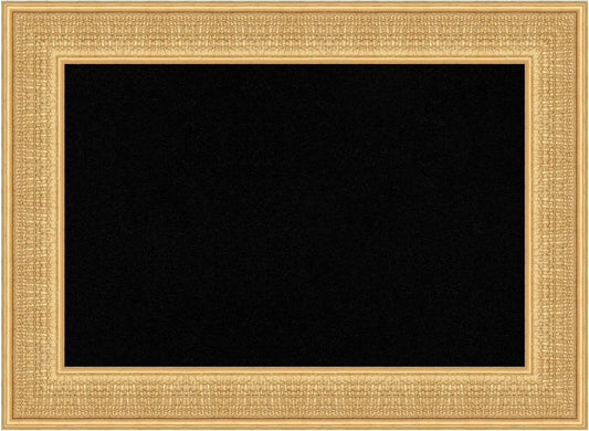 Amanti Art Black Cork Board for Wall, 22x30 Vision Board with Gold Wood Frame, Medium Corkboard Office Decor for Home Organization, Traditional Corkboard Pinboard to Display Items for Home