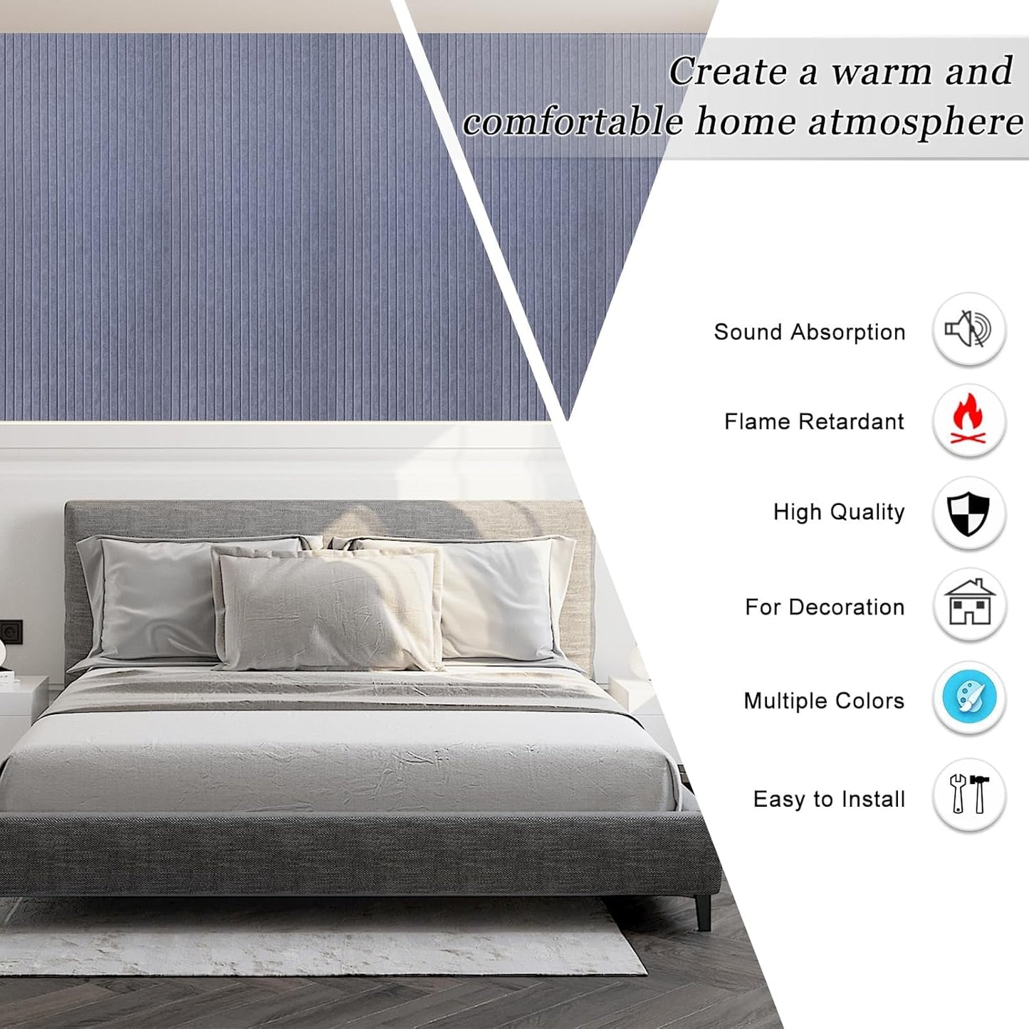 10 Pack Large Acoustic Panels, 48"X24"X0.4" Sound Proof Foam Panels for Walls, Sound Dampening Panels, Sound proof panels for walls, Soundproof Wall Panels for Home Studio&Office Decor.(Dark Grey)