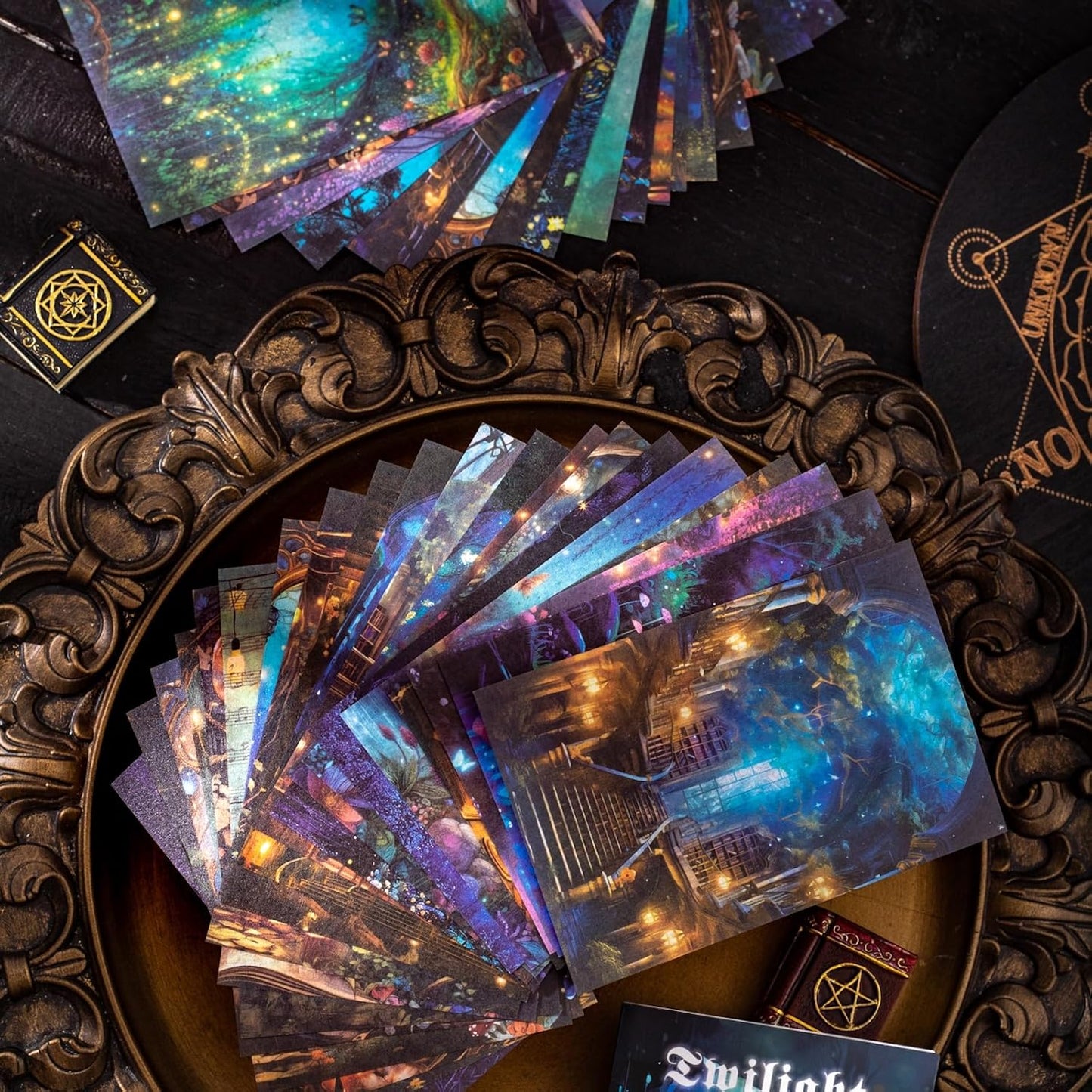 60PCS Twilight Forest Washi Stickers, Mystical Woodland Scenes for Journals, Scrapbooking, DIY Crafts and Gift Wrapping