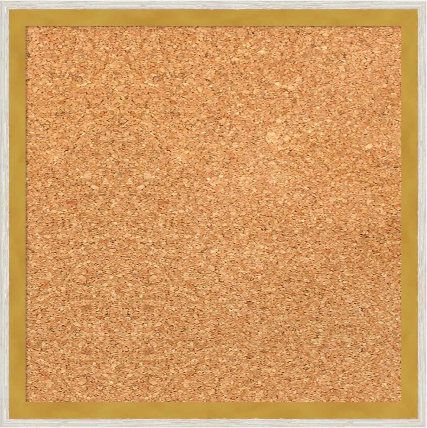 Amanti Art Natural Cork Board for Wall, 13x13 Vision Board with White Frame, X-Small Corkboard Office Decor for Home Organization, Modern Corkboard Pinboard to Display Items for Home Organization in