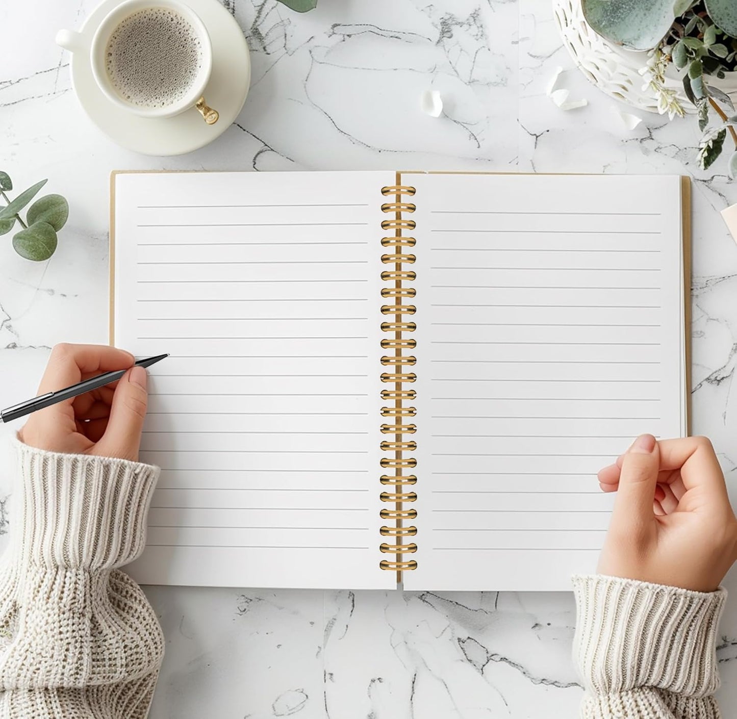 Floral Highland Cow Notebook - Western Notebook, Cow Notebook, Highland Cow Office Supplies, Highland Cow Gifts, Cute Highland Cow Stuff, Farmhouse Highland Cows Spiral Notebook 5.5x8.3