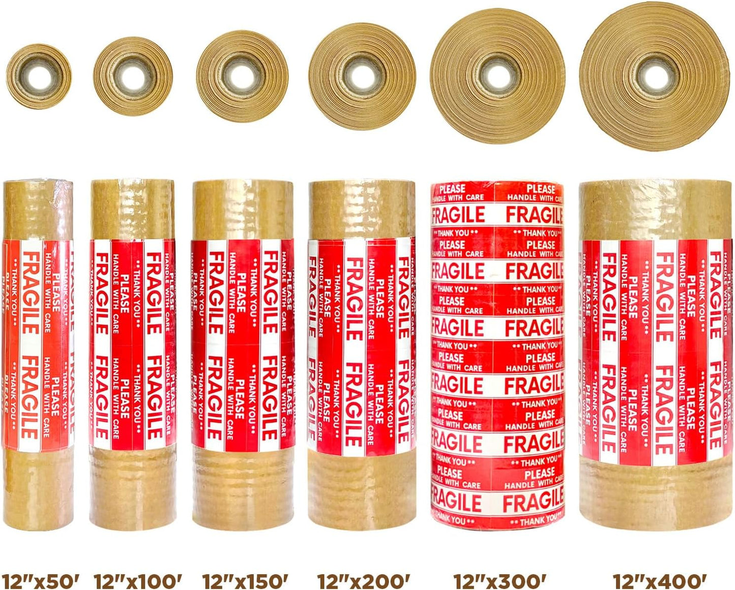 Honeycomb Packing Paper, 12"x200' Red | Perforated Honeycomb Packing Paper Recyclable Moving Supplies for Shipping & Moving | Plastic-Free Alternative to Bubble Cushion Wrap with 36 Fragile Stickers