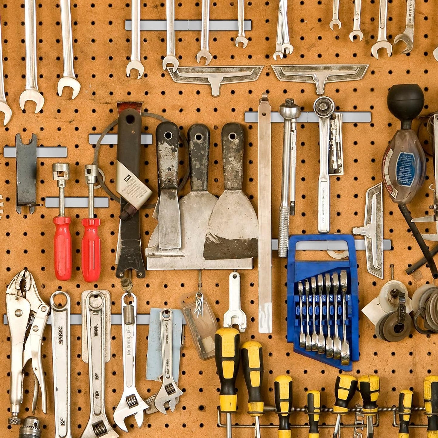 Grtard 6 Pack Super Strong Neodymium Magnets, Powerful Rare Earth Neodymium Bar Magnets, Heavy Duty Magnet Bar with Double-Sided Adhesive for Garage, Kitchen, Science, Craft, Office, DIY - 60x10x3mm