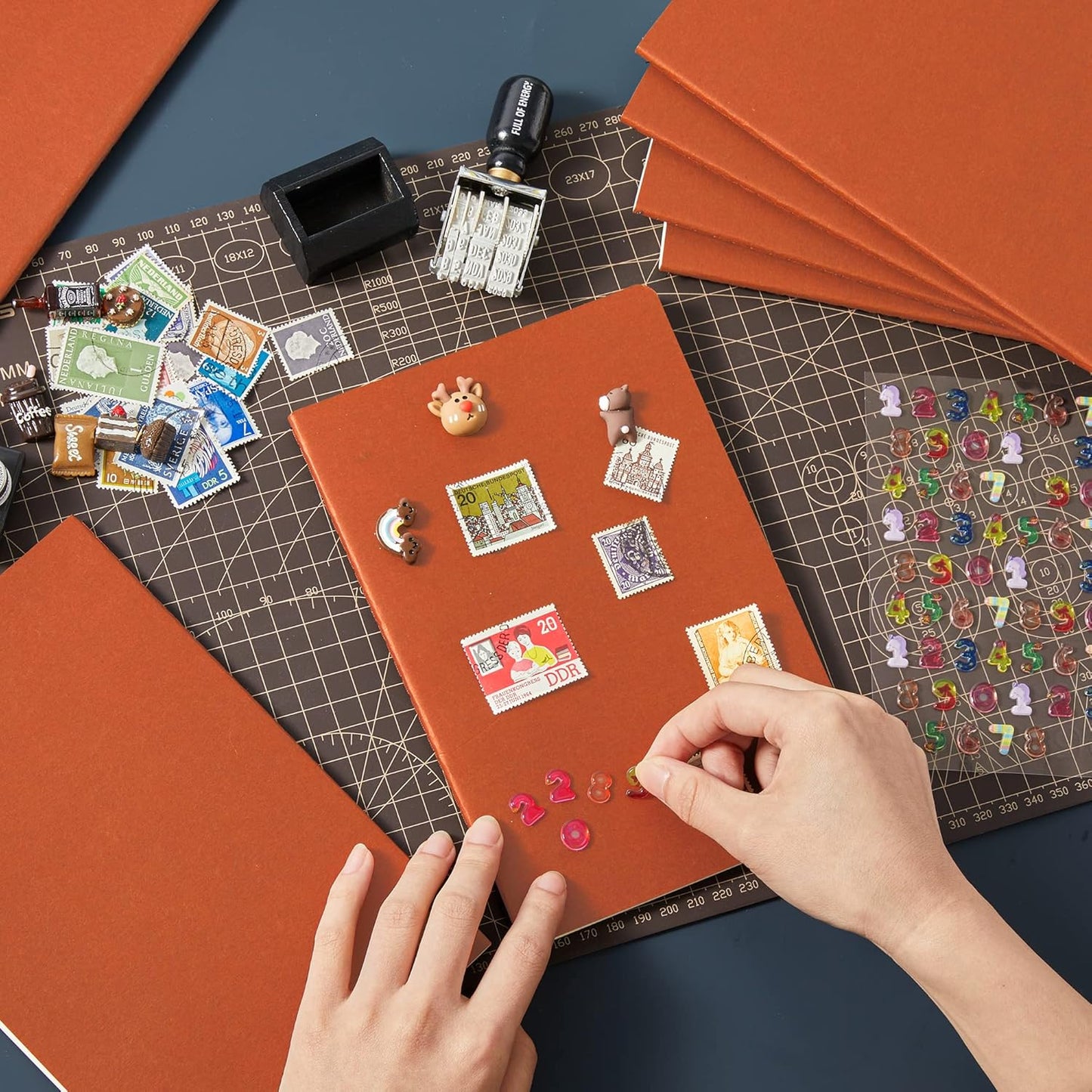 feela 36 Pack Soft Cover Journal Bulk, Lined Blank Travel Journal for Women Men Writing, Notebooks College Ruled for Work, Note Taking Notebook School Business Supplies, 8.2” x 5.5”, A5, Dark Orange