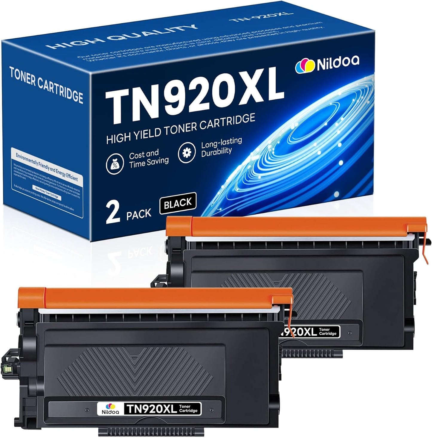 TN920XL Toner Cartridge 2 Pack Replacement for Brother TN920XL TN-920XL HL-L5210DW HL-L6210DW MFC-L6810DW Printer Ink Black High Yield with Chip, TN920XL2PK