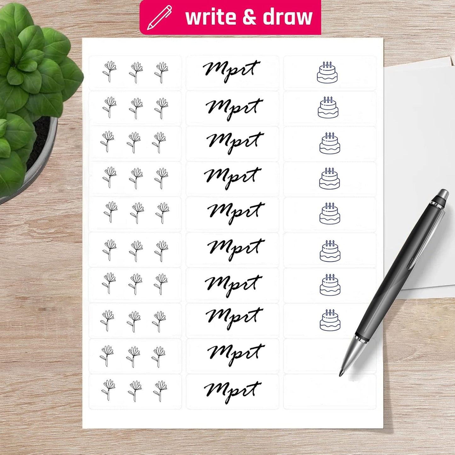 1" x 2-5/8" Shipping Address Labels 1500 Label Stickers Paper for Laser/Inkjet Printer 30 per Page Printable Mailing Labels - Matte, 50 Sheets