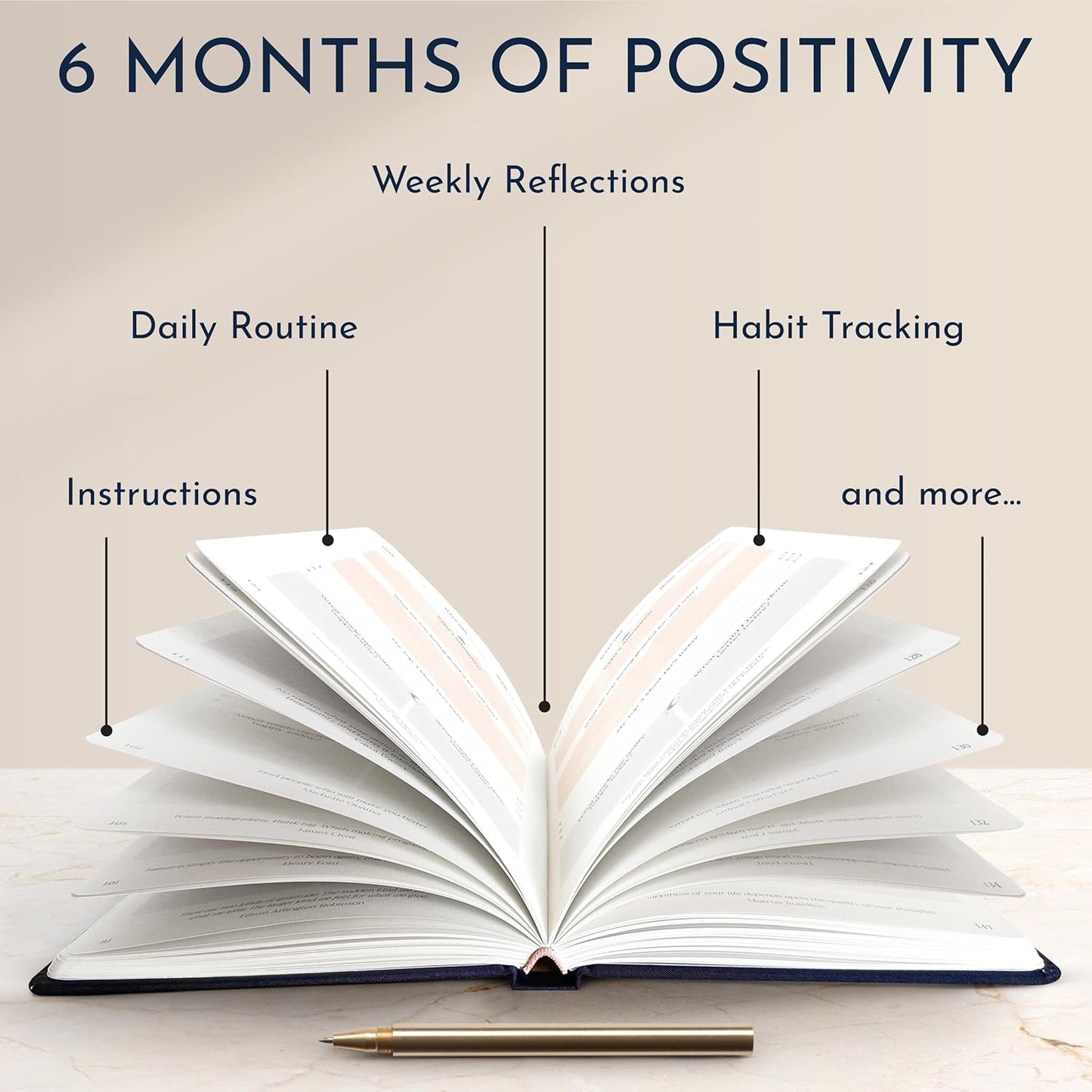 RYVE Daily Journal for Women: 6-Month Guided Gratitude Journal for Women with Prompts - Affirmation, Gratitude, Mindfulness, Self Help & Reflection, Gratitude Journal Notebook, Self Care Journal