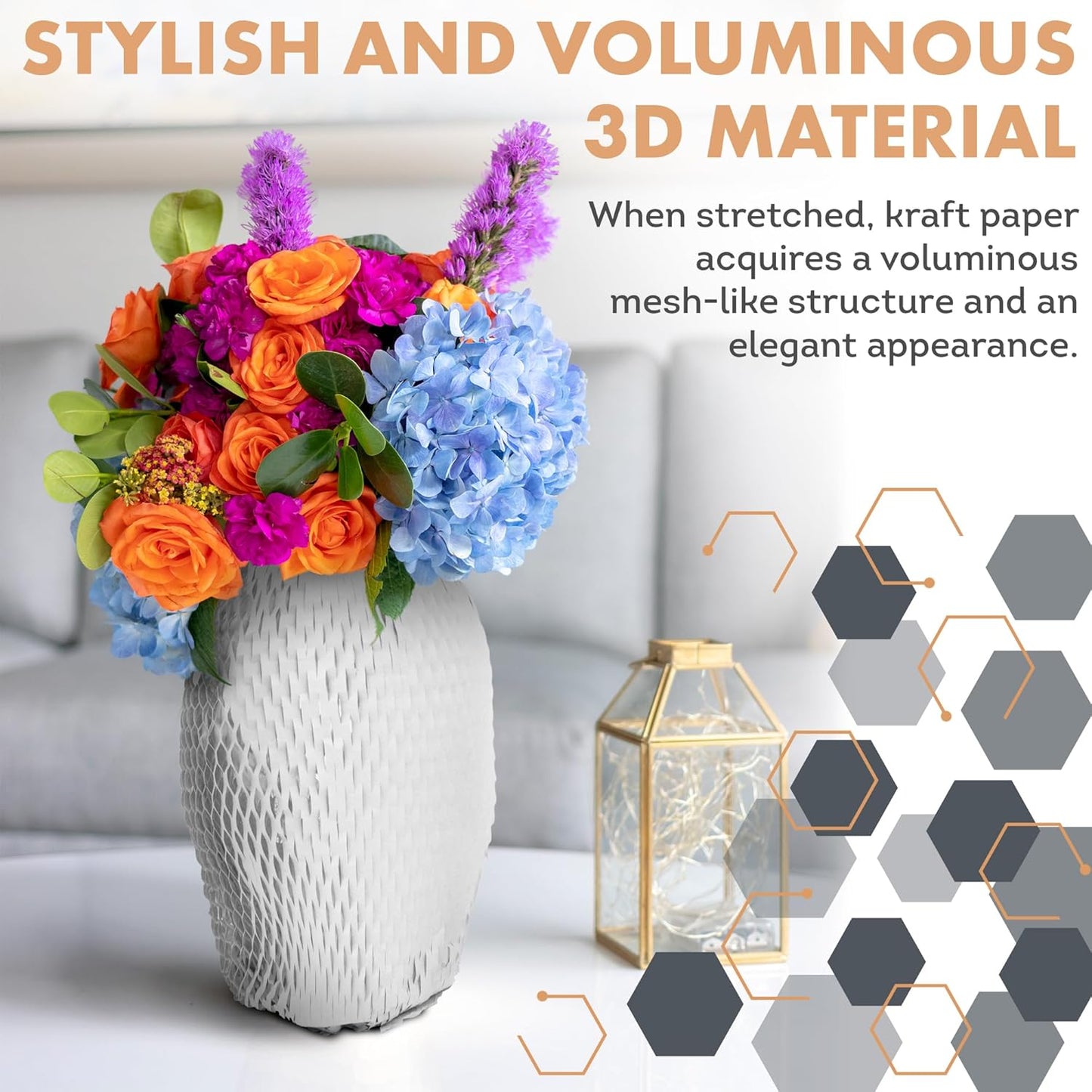 White Honeycomb Packing Paper for Moving Breakables, 15 Inch x 100 Feet. Fragile Shipping Supplies. Perforated Packing Materials for Fragile Items. Moving Paper Wrap. Eco Friendly Packaging