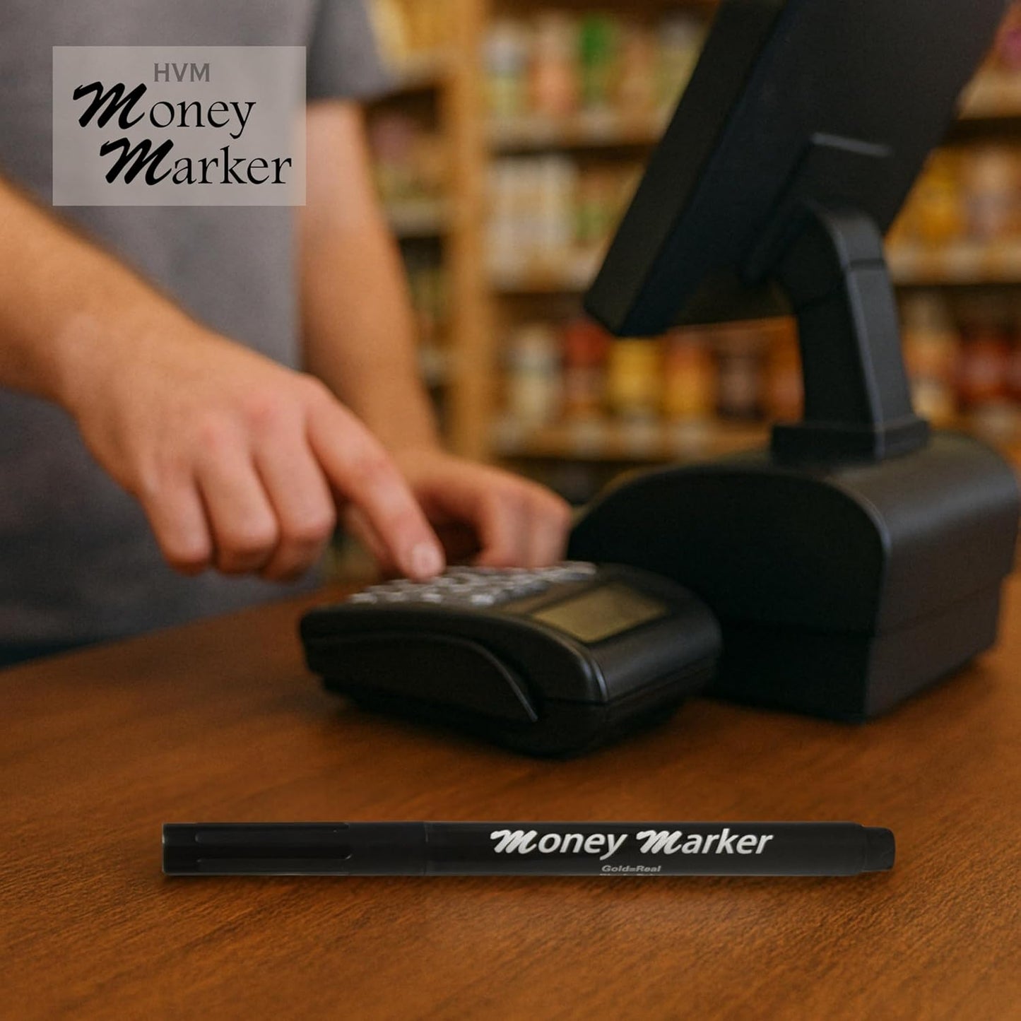 HVM Counterfeit Money Detector Pen (5 Counterfeit Pens) - Money Marker Bill Detector Pen with Upgraded Chisel Tip - Detect Fake Bills, Universal False Currency Checker Pack