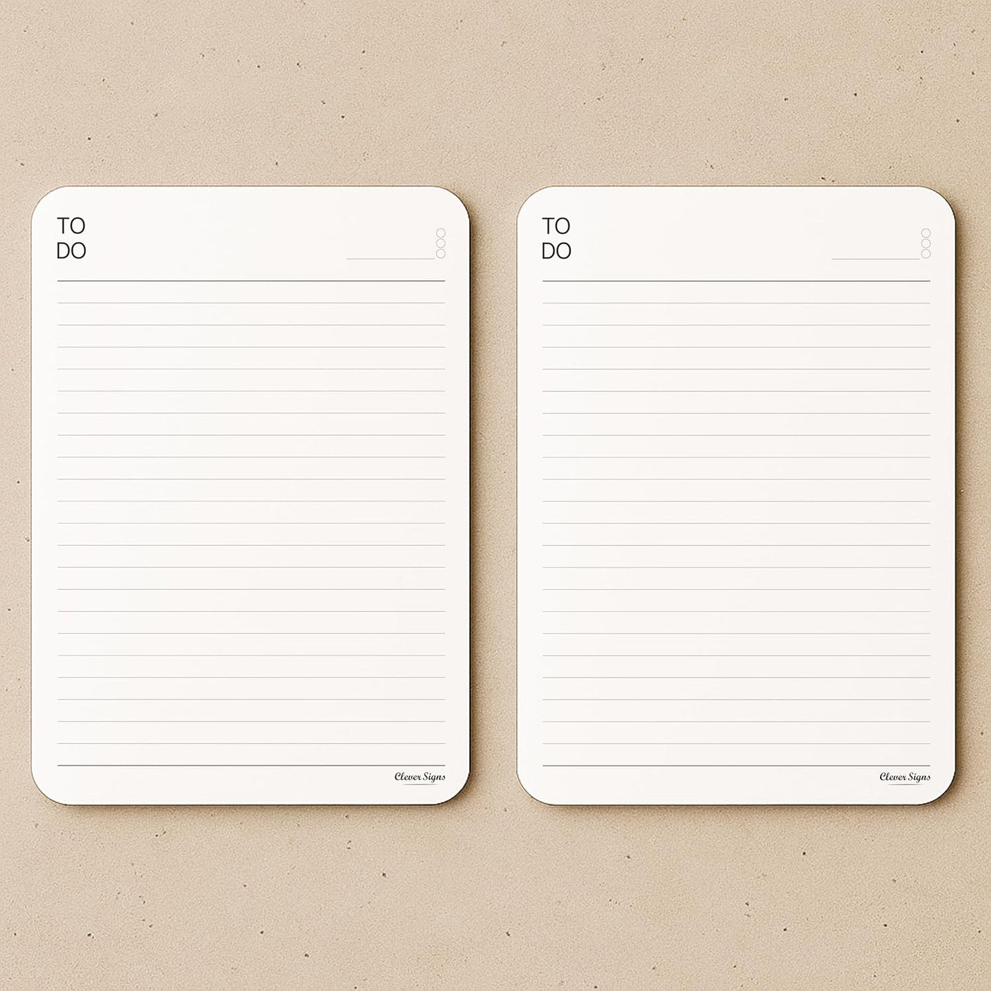 To Do List Notepad – (2 Pack, 50 Sheet Each) A5 Size (8.3"x5.8") Premium Thick Paper With Cardboard Back Support, Undated Daily Planner Notepad, Daily To Do List Notebook, Ruled Pages, Deadline Column.