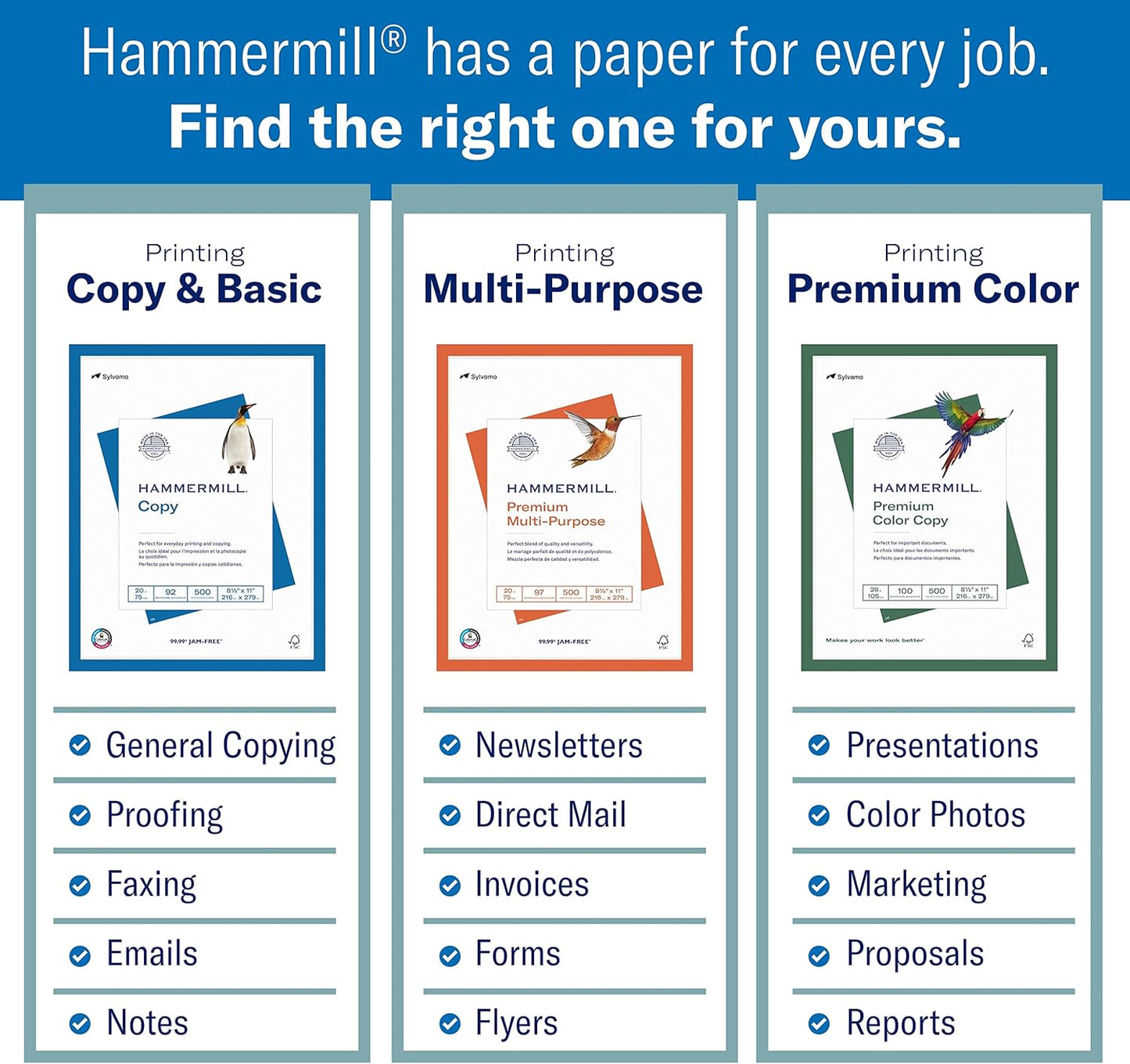 Hammermill Printer Paper, Great White 30% Recycled Paper, 8.5 x 11 - 92 Bright, Made in the USA, 086820C - 3 Ream (1,500 Sheets)