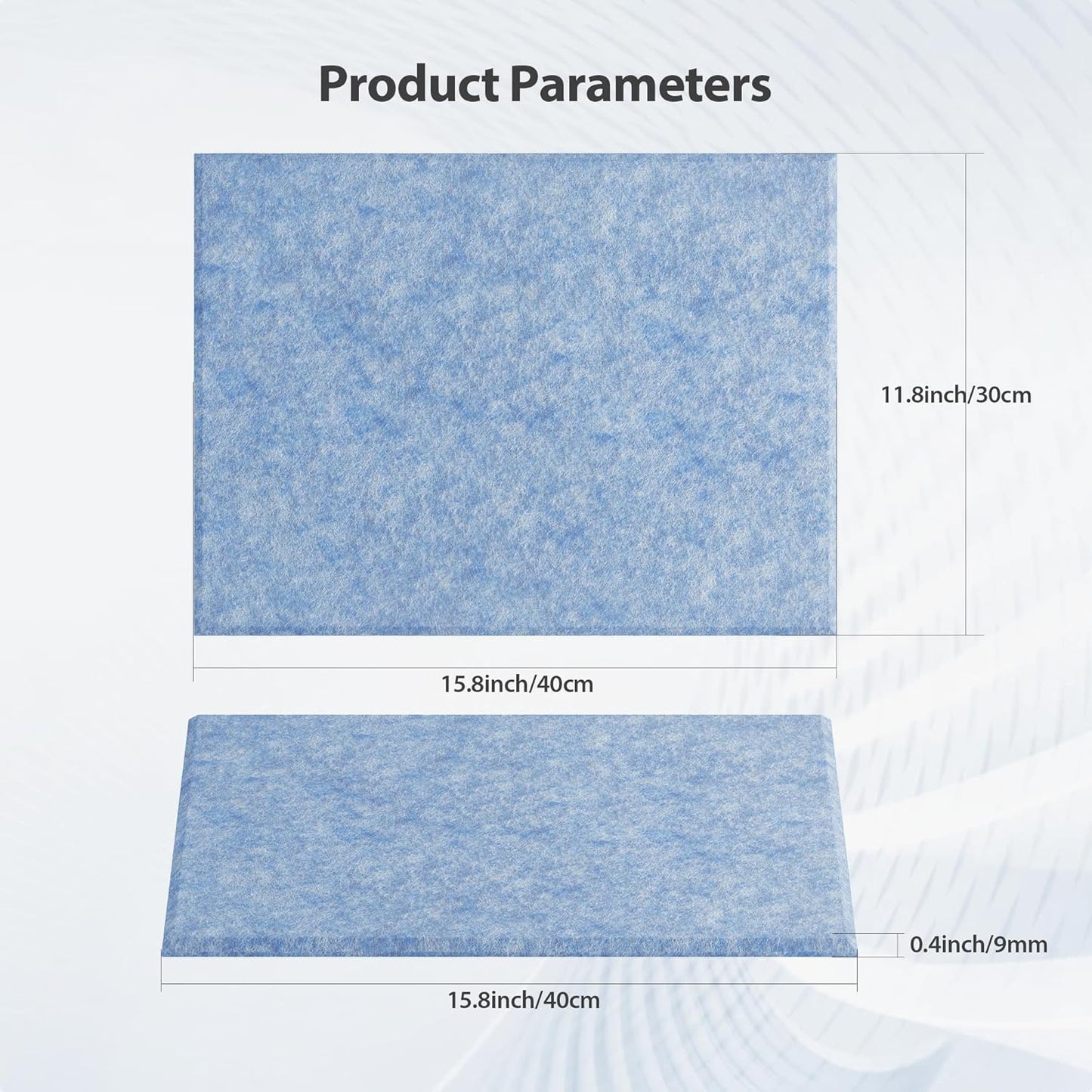 12 Pack Acoustic Panels Self Adhesive Sound Proof Foam, High Density Sound Acoustic Panel, 16X12X0.4 Inch 4:3 Rectangle Panels in Home, Office,Reccording Room,Studio,More(Light Sky Blue)