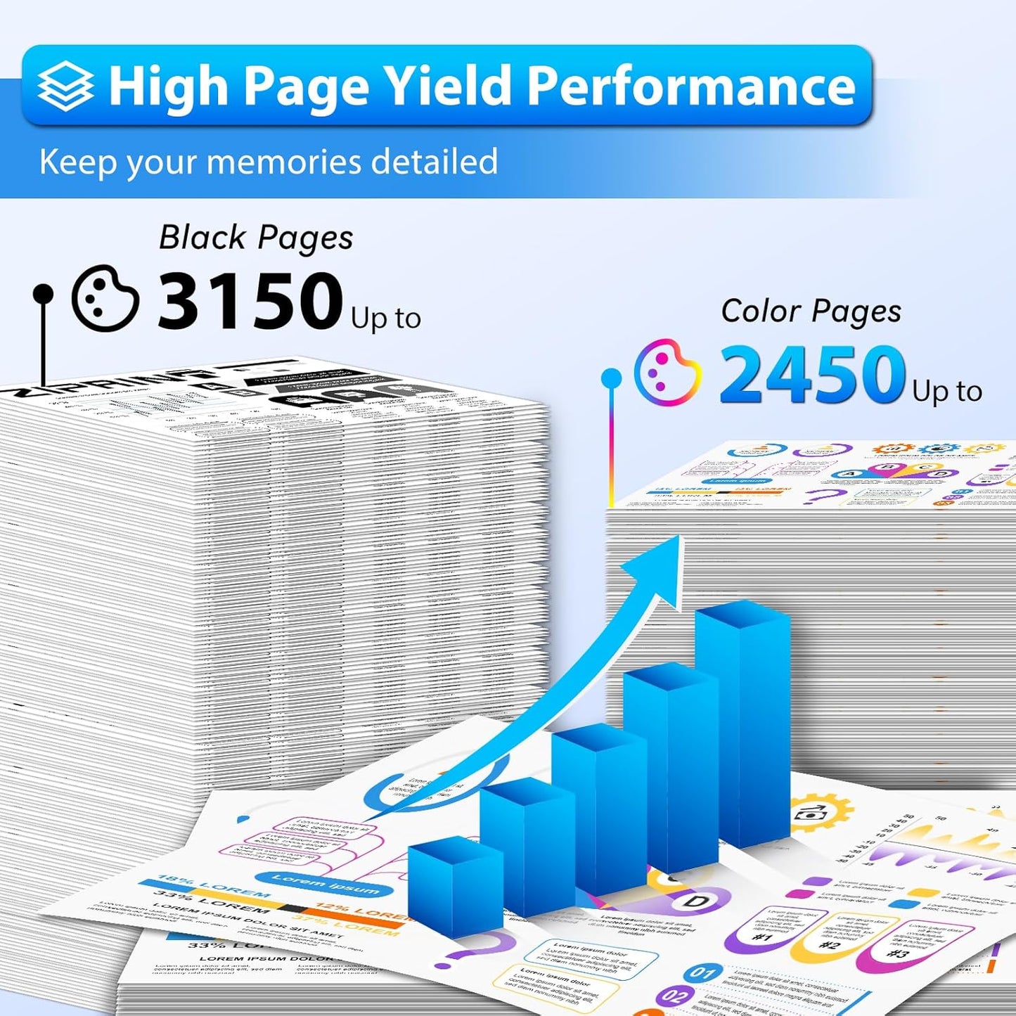 ZIPRINT 206X Toner Cartridges 4 Pack High Yield Compatible Replacement for HP 206X 206A for Color Laserjet Pro MFP M283fdw M283cdw M283fdn Pro M255dw M255nw M283 M255 Printer W2110A W2110X (with Chip)