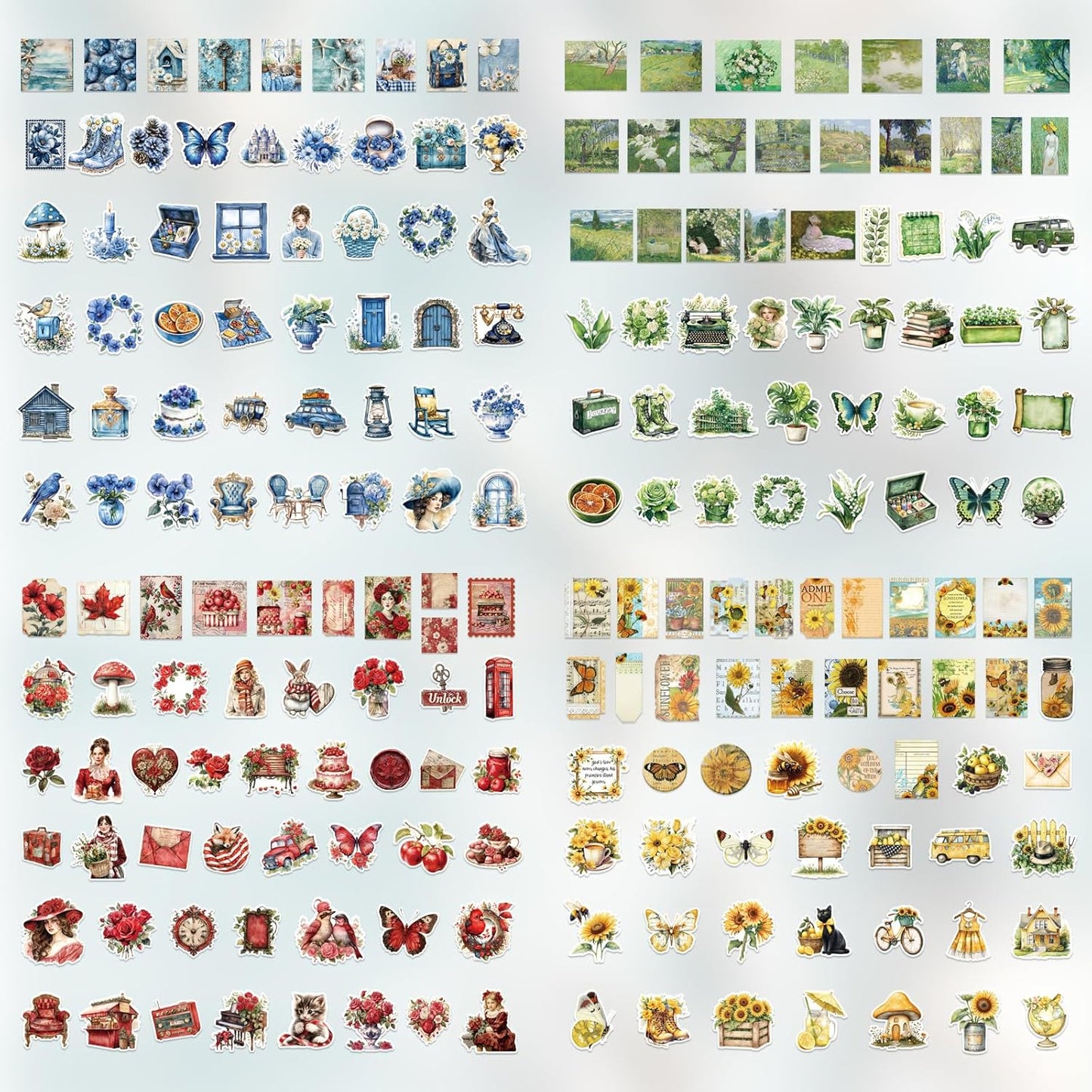 4 in 1 Aesthetic Stickers for Scrapbooks (People Stickers)