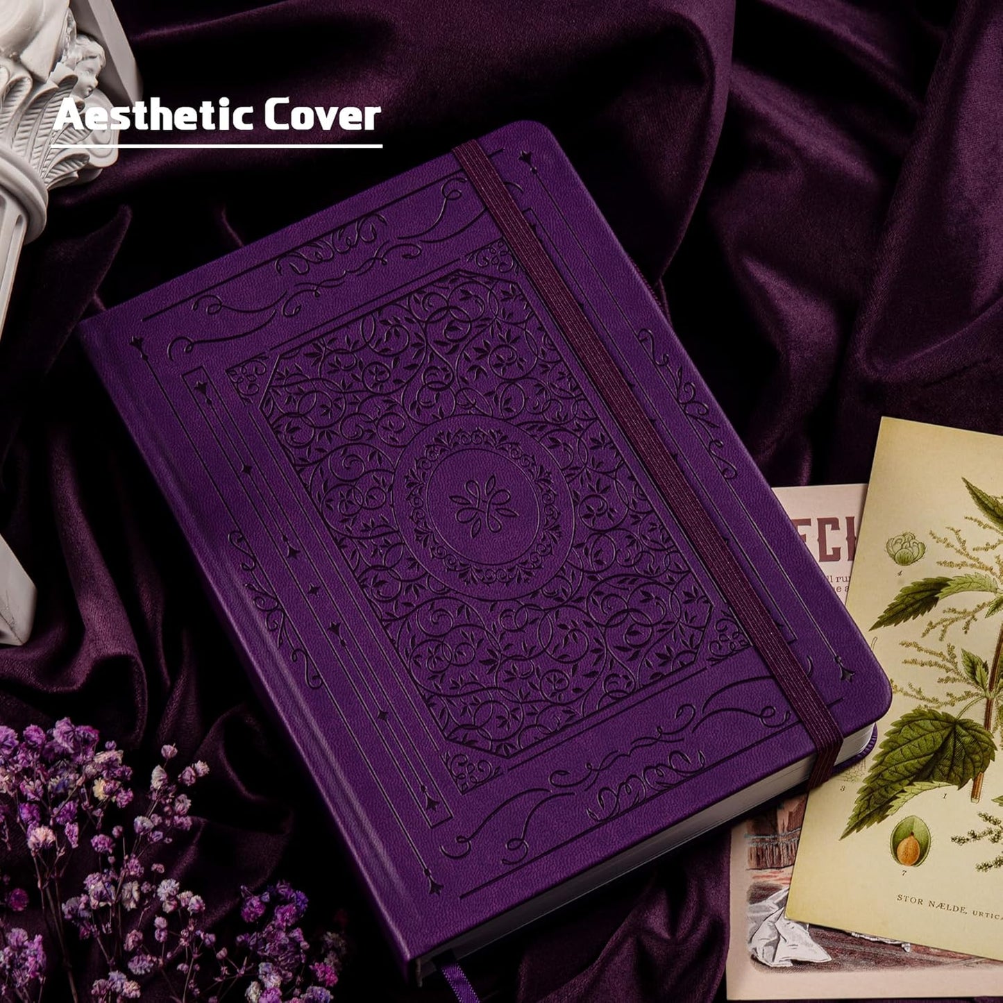 TIEFOSSI Bullet Dotted Journal Notebook, 160gsm 256 Numbered Thick Paper, A5 Hardcover Dotted Grid Diary for Women Men Work Writing, Bullet Dot Journaling, Drawing, 5.8 x 8.3 in