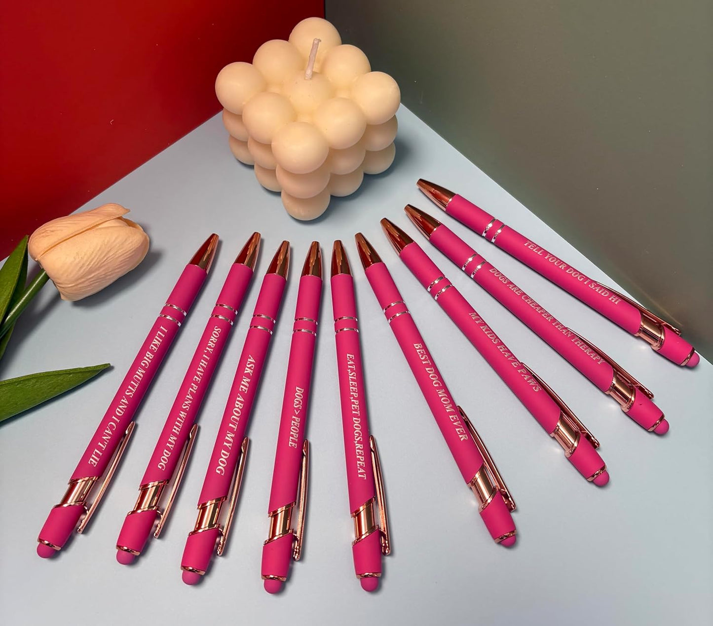 Dog Mom Gifts for Women Ballpoint Pens with Stylus Tip Gifts for Dog Lovers Women Vet Tech People Pens A Snarky Gag