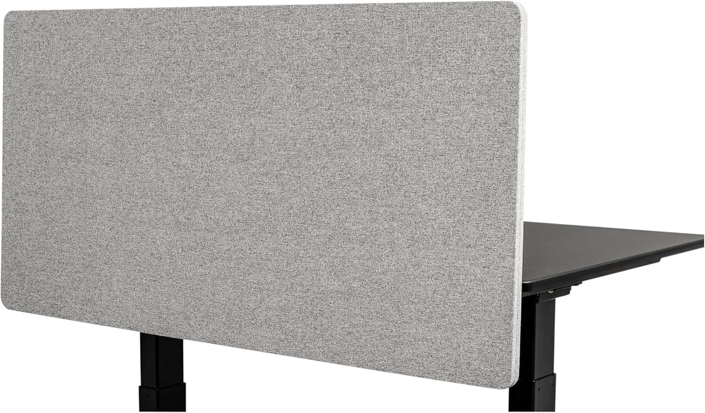 Stand Up Desk Store ReFocus Clamp-on Acoustic Desk Divider Privacy Panel That Reduces Noise and Visual Distractions (Cool Gray, 47.25" X 23.6")