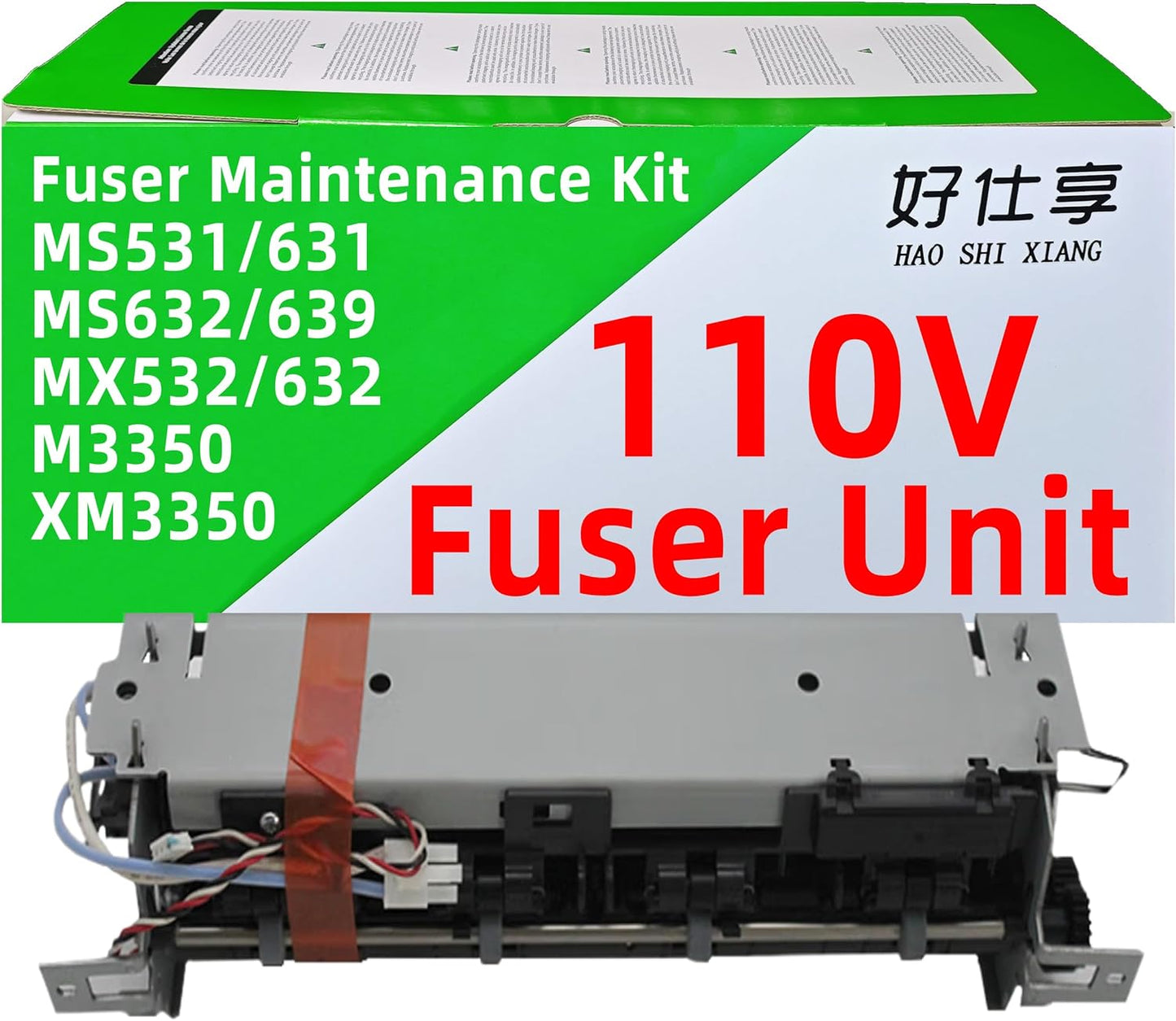 Fuser Unit Fuser Maintenance Kit Remanufactured Compatible with Lexmark MS531 MS631 MS632 MS639 MX532 MX632 XM3350 M3350 MS531dw MS631dw MS632dwe MX532adwe MX632adwe Printer (Fuser Unit-110V)