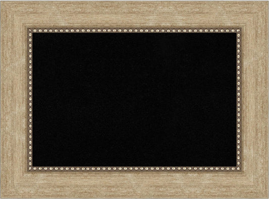 Amanti Art Black Cork Board for Wall, 17x23 Vision Board with Gold Frame, Small Corkboard Office Decor for Home Organization, Casual Corkboard Pinboard to Display Items for Home Organization in