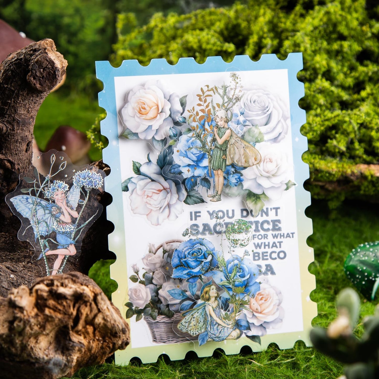 Alideco 120pcs Scrapbook Stickers The Flower Fairy Scrapbooking Junk Journal Crafts Embelishment Decoration Diary Stickers (huazhijingling)