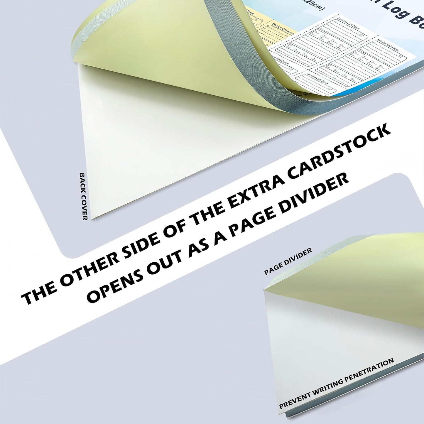 200 Sets Service Call Correspondence Forms Book 8.5x11 Inch 2 Part Carbonless 4 Message Sets per Page Call Log Book Phone Message Book Invoice Receipt Book for Repair Service (1)