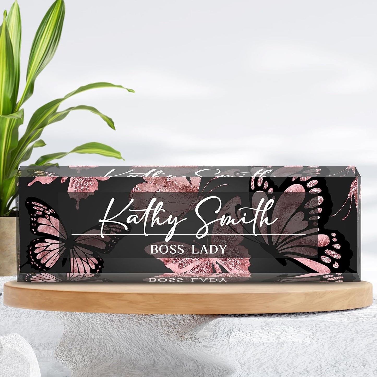 Custom Name Plate for Desk | Personalized Desk Name Plate | Personalized Boss Employee Appreciation Gifts | Acrylic Name Plate Office Desk Accessories