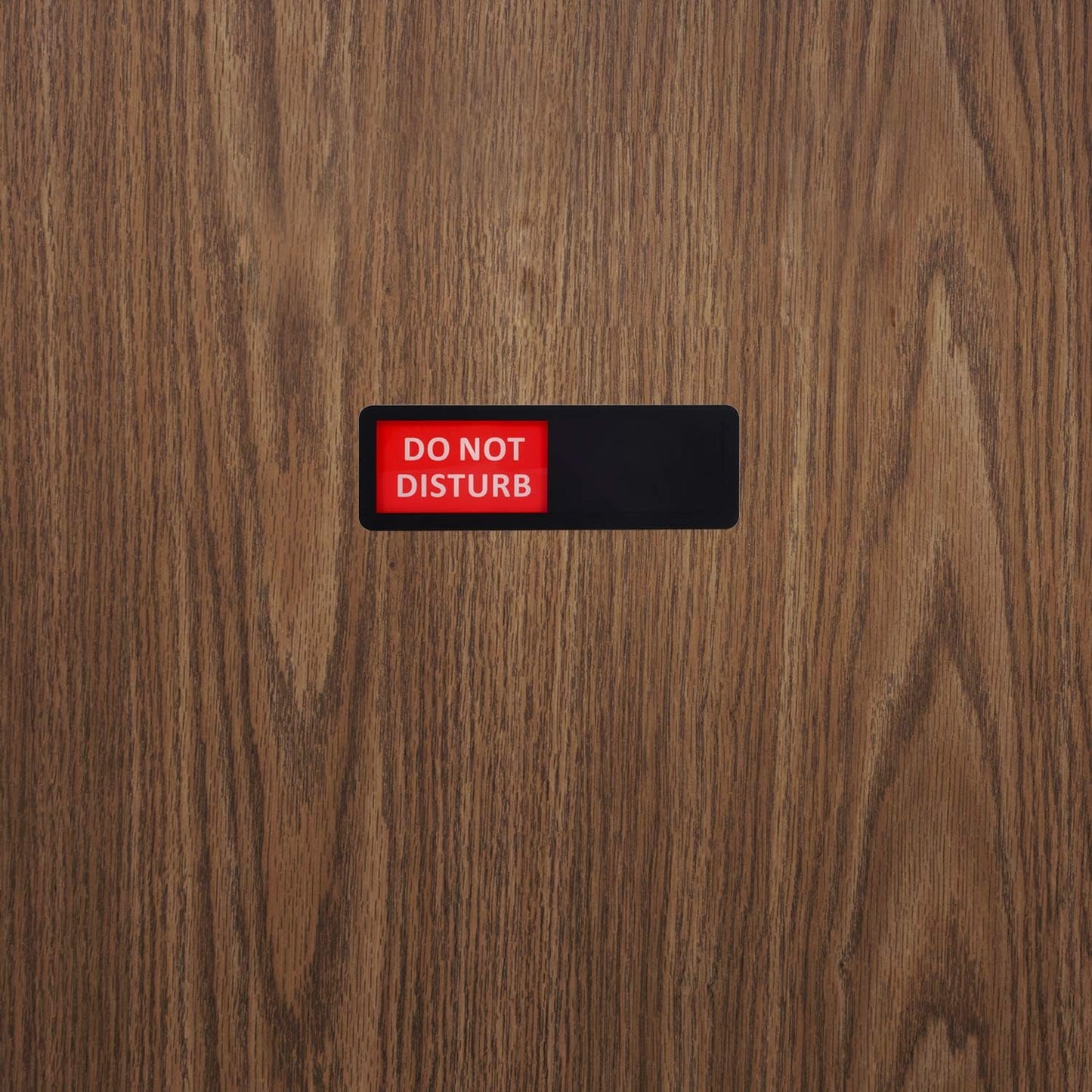 Kichwit Privacy Sign for Office Door, Do Not Disturb Sign, Welcome Please Knock, Black, 8.2 x 2.8 Inches