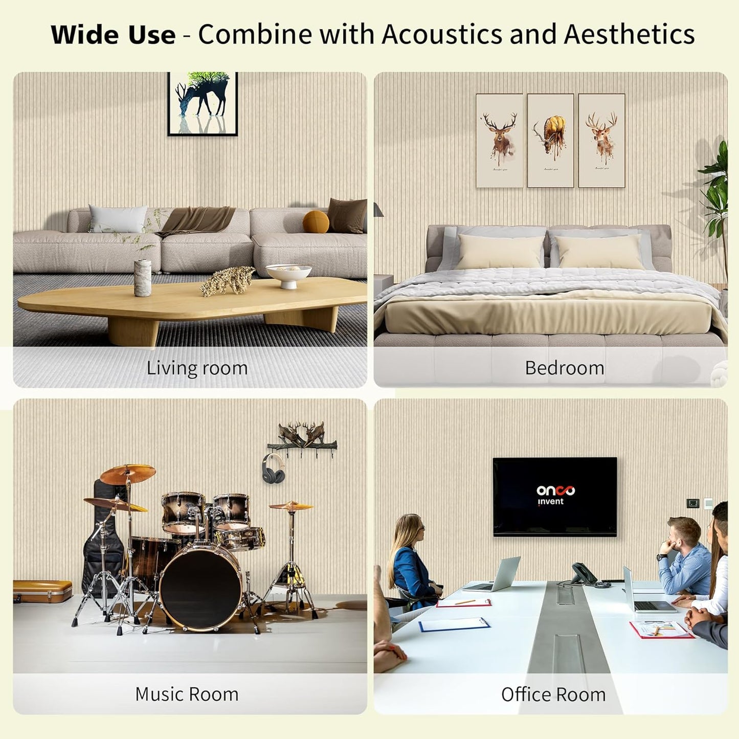 Acoustic Panels,10 Pack Sound Panels Noise Reducing for Walls,48"x24"x0.4" Soundproof Wall Panels,High-Density Acoustic Wall Panels,Decorative Wall Sound Absorbing Panel,Camel