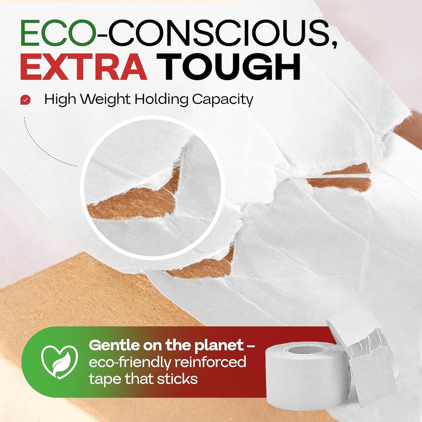 IDL Packaging 3" x 375 feet Reinforced Water-Activated Kraft Gummed Tape 70lb Thickness (Pack of 6) - Secure Paper Packing Tape for Secure Carton Sealing - Heavy-Duty for All Conditions, Brown